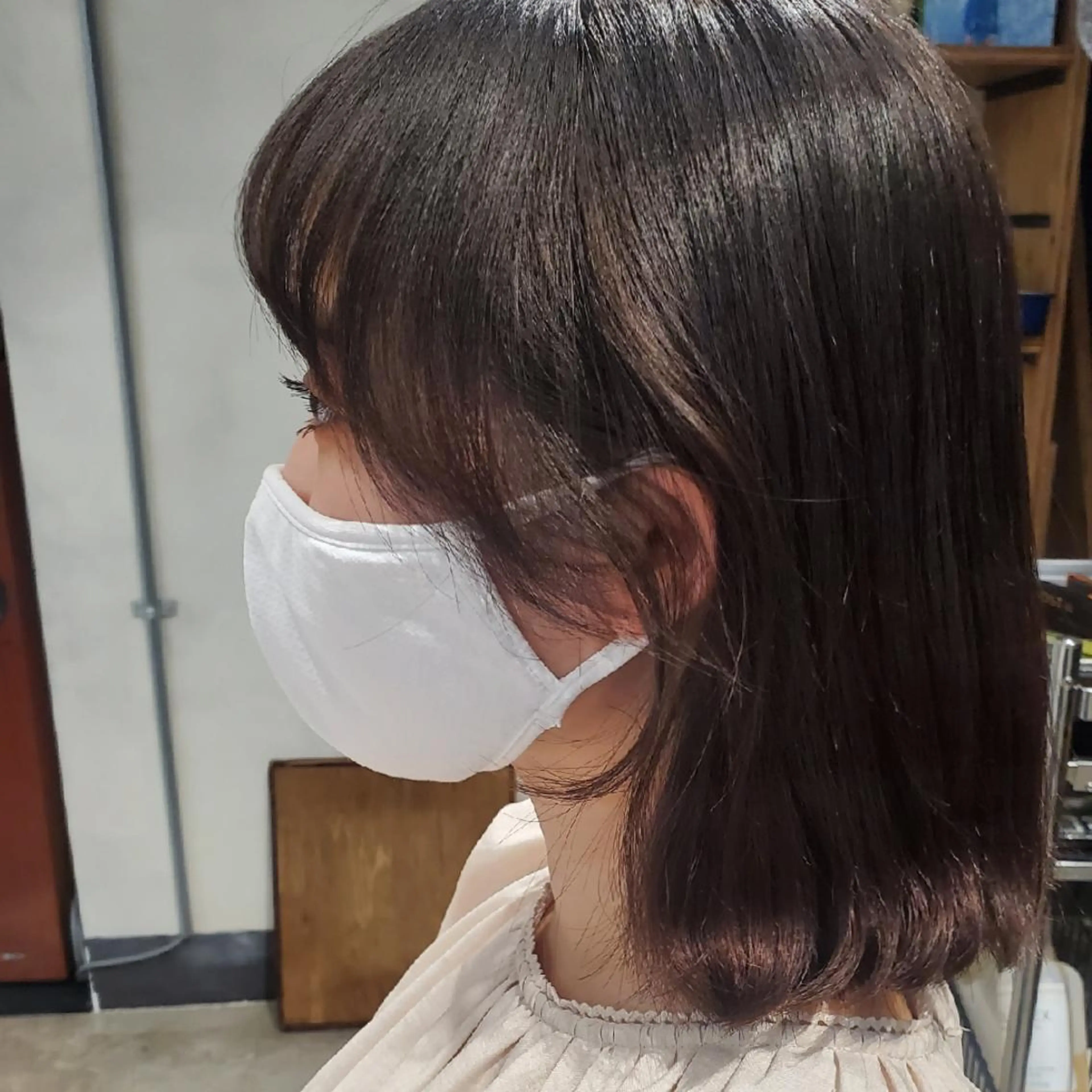 ミディアム エギョモリ 韓国風ヘア 韓国レイヤー　 suzuのヘアスタイル