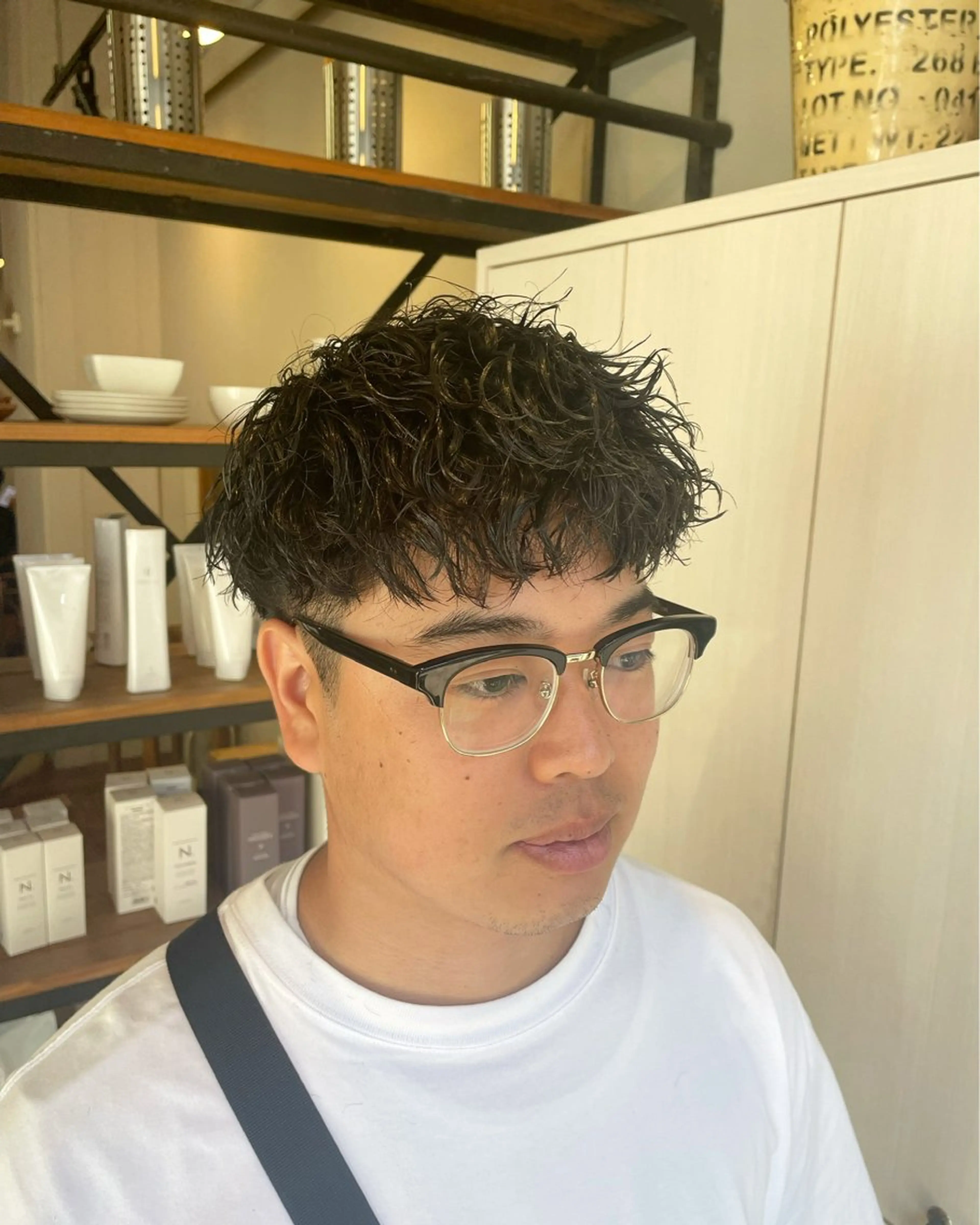 ショート パーマ メンズ カット パーマ トリートメント サトウ コウキ  メンズのヘアスタイル