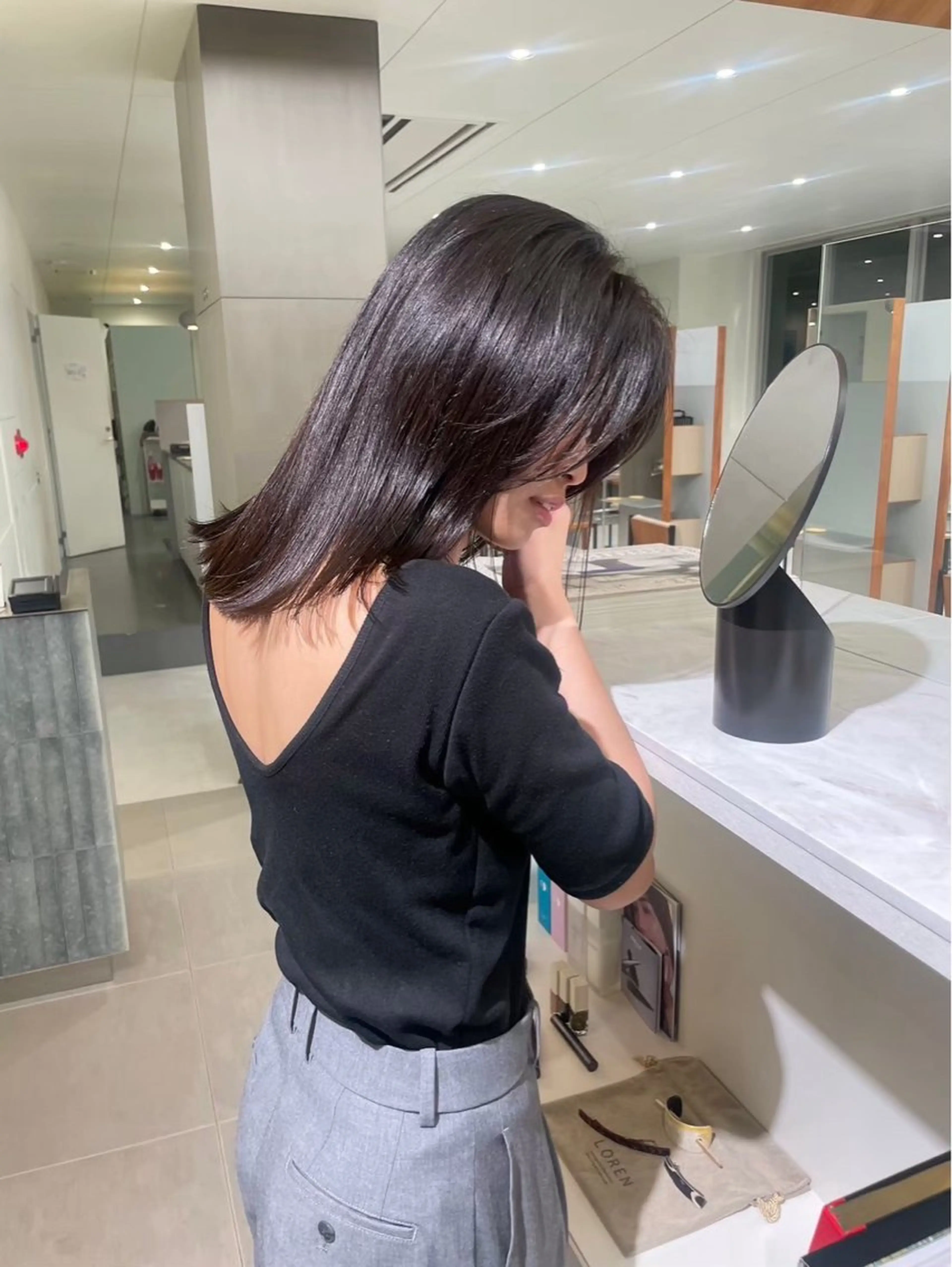 セミロング カラー パープルカラー LOREN AO所属・名古屋透明感カラー /LOREN RIOのヘアスタイル