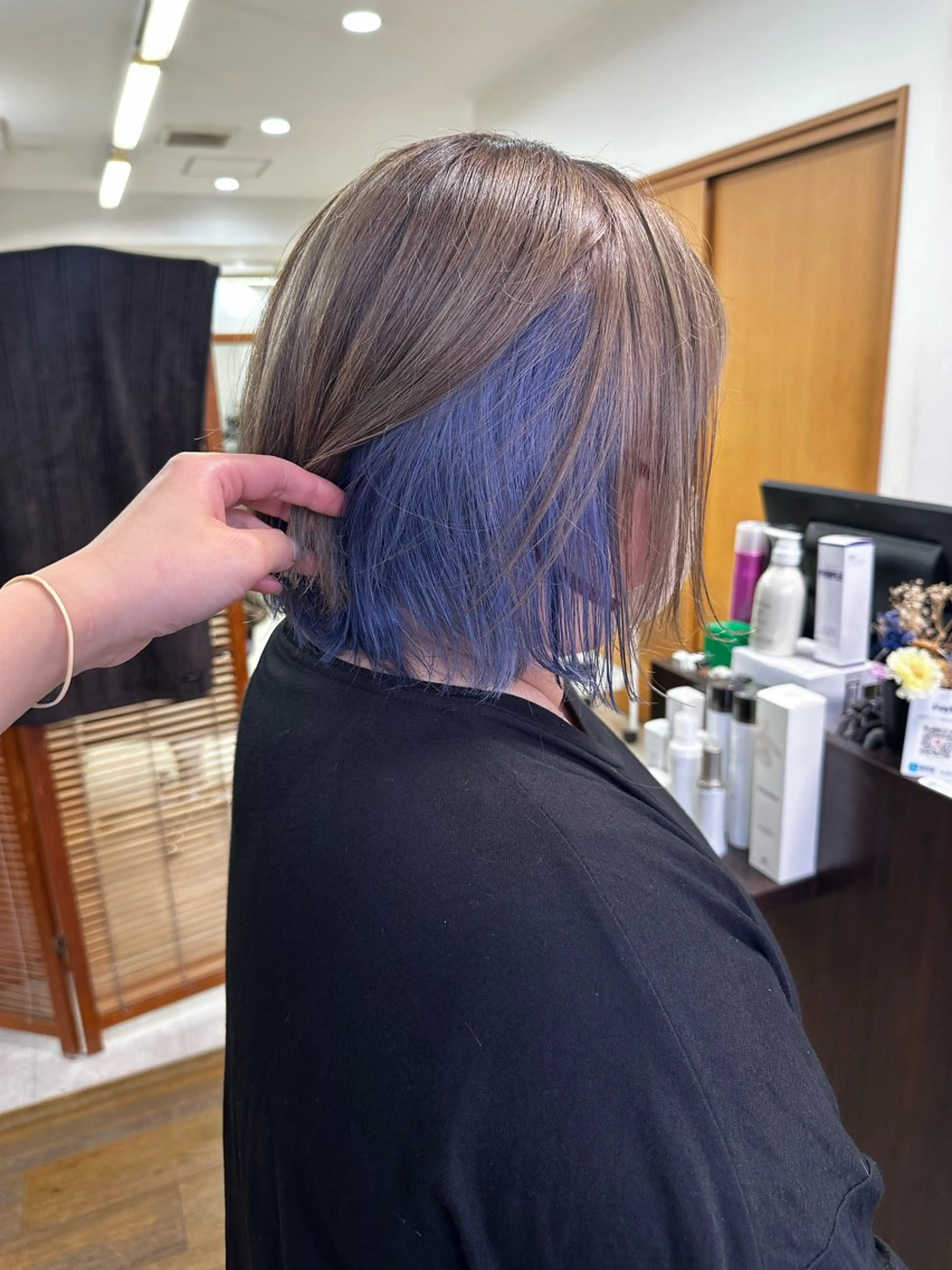 ミディアム カラー カット ヘアカラー トリートメント peg.hair所属・ブリーチカラー🫧 森　凪沙のヘアスタイル