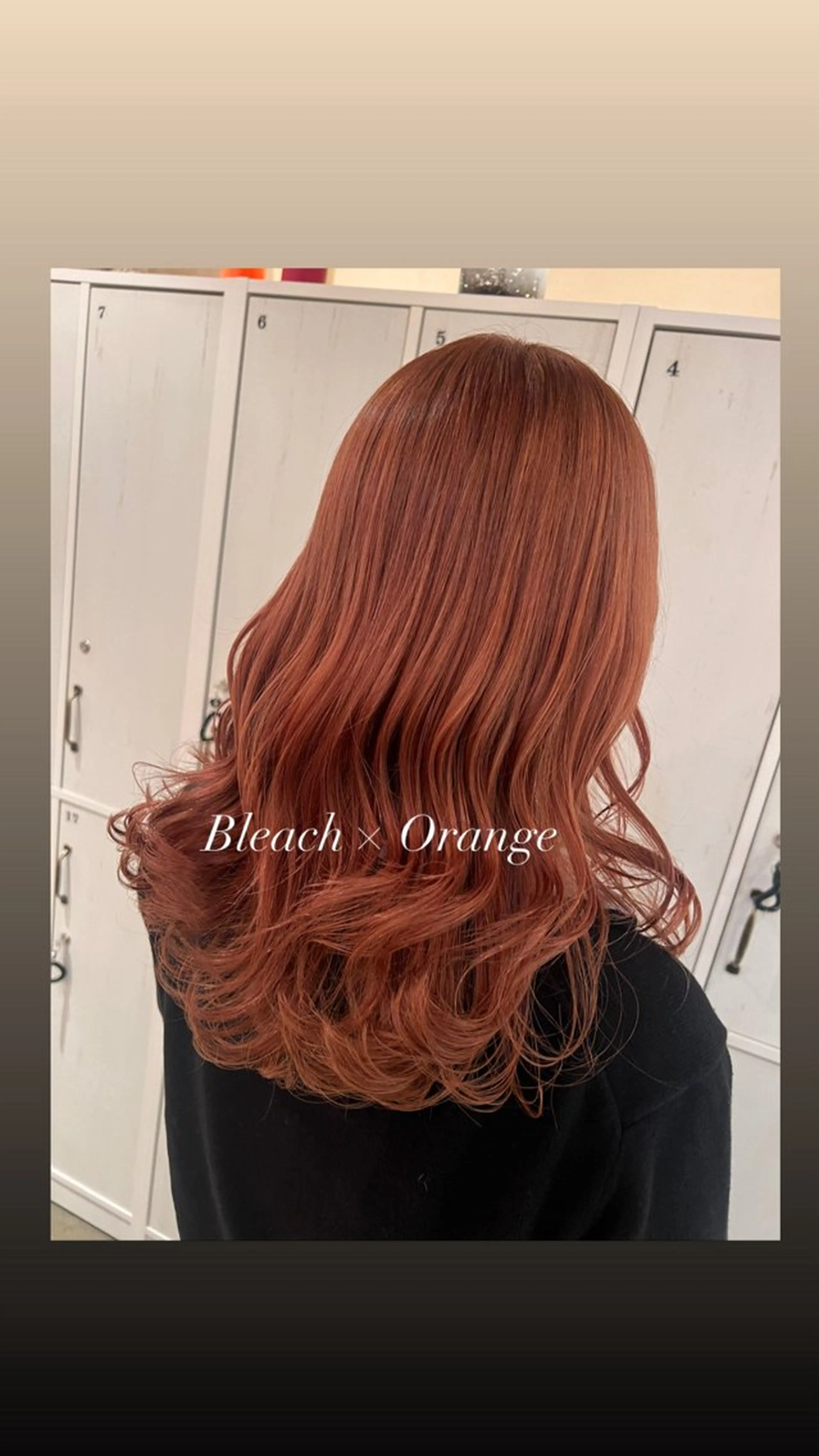 ロング カラー ブリーチ オレンジ カット ヘアカラー トリートメント ハイライト/インナー /ブリーチ/レイヤーのヘアスタイル