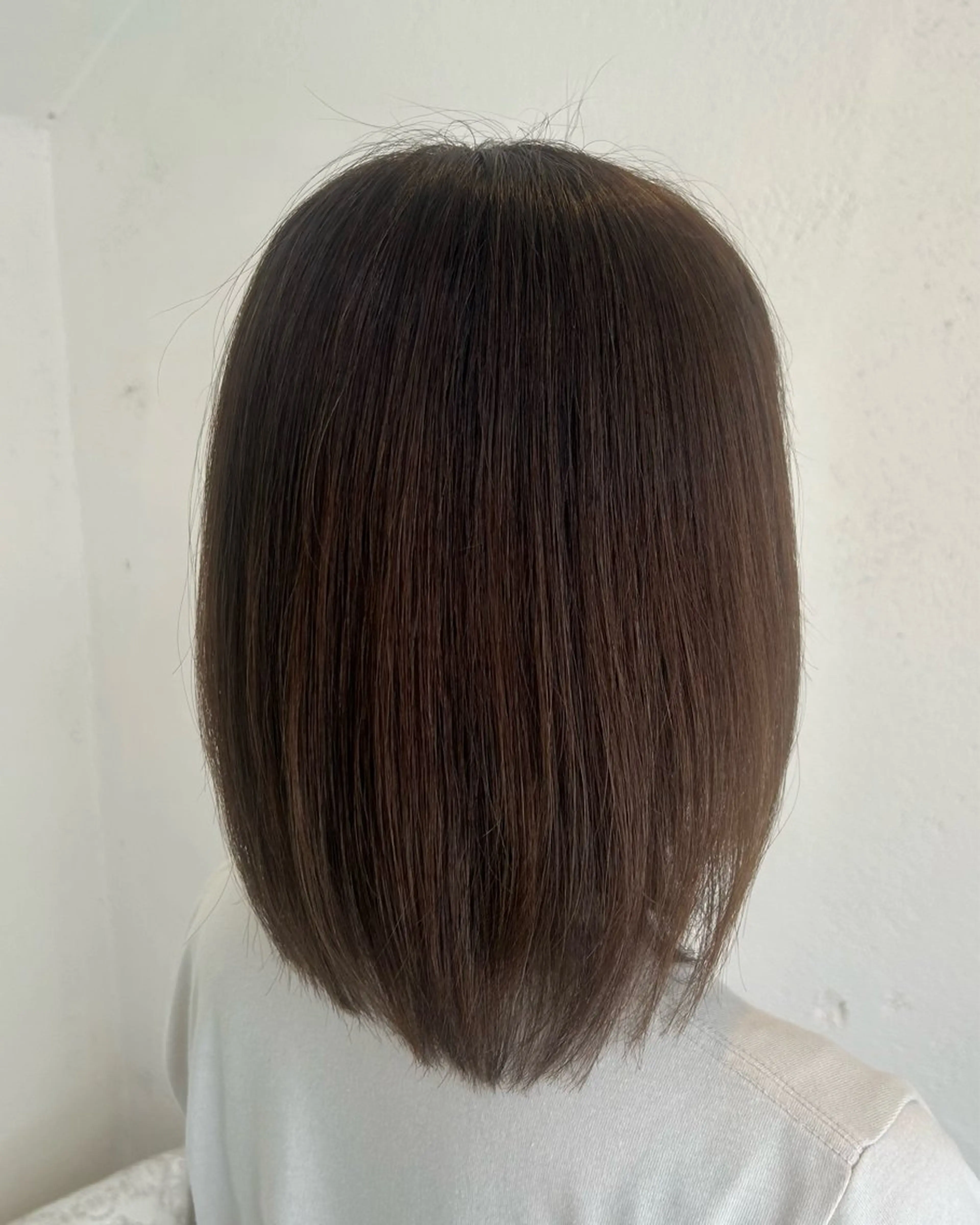 ミディアム カラー ブリーチ グレージュ ブリーチなしカラー ACCOLE/ qualite/玲奈のヘアスタイル