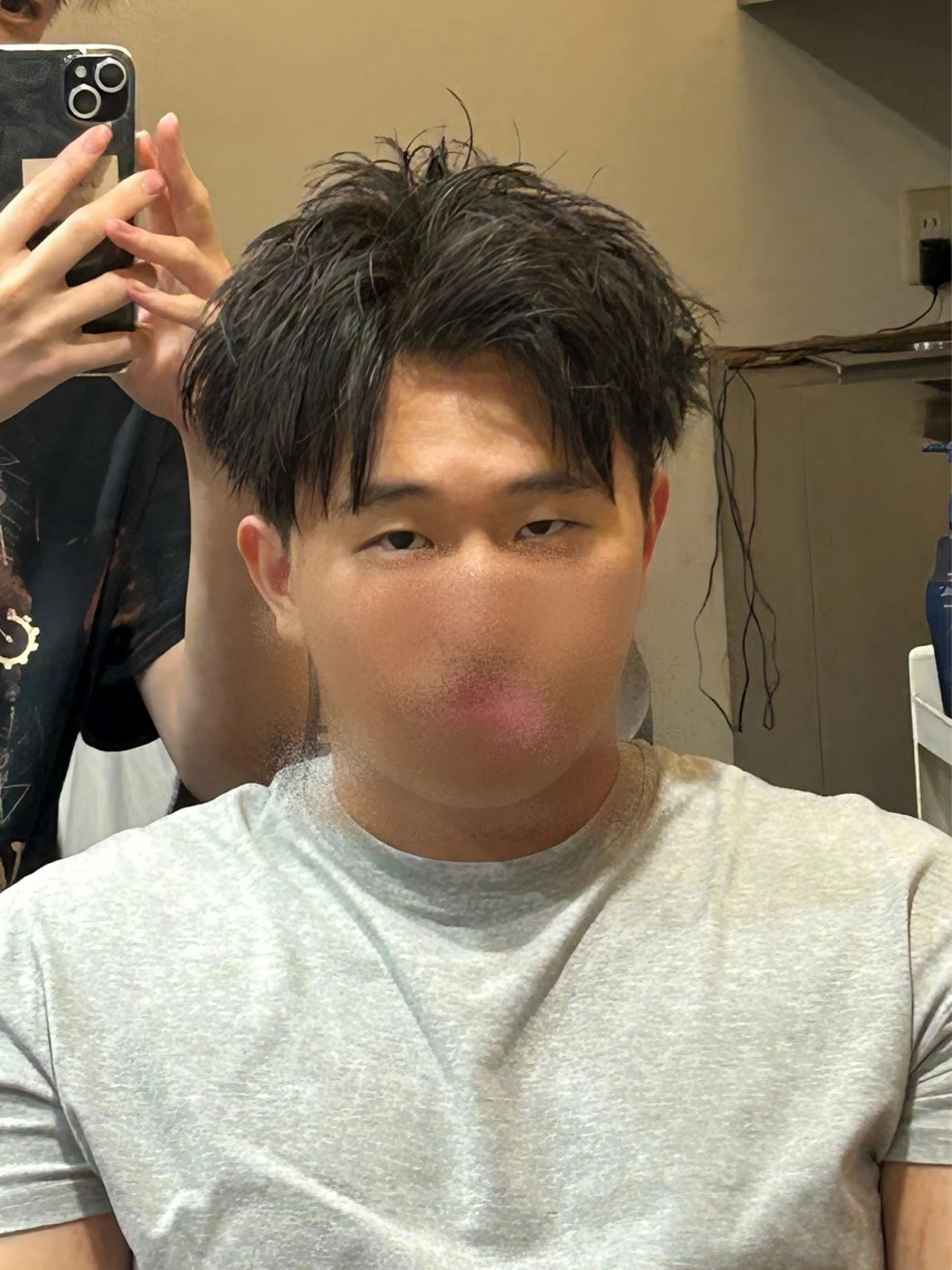 ショート カラー パーマ メンズ キッズ 【メンズ特化✨️】 韓国風ヘア/栁沼遼眞のヘアスタイル