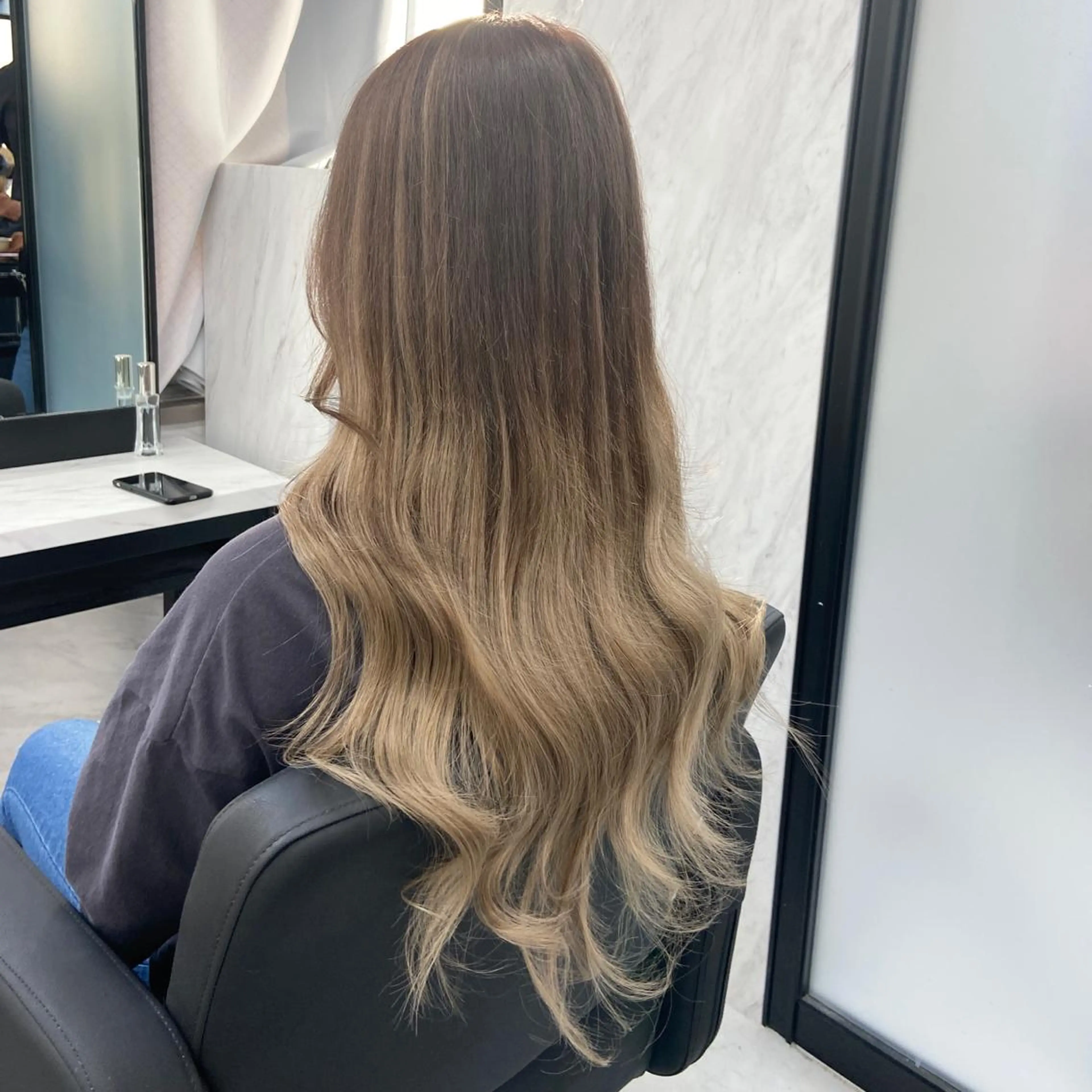 ロング カラー ハイトーンカラー ミルボンAujua認定サロン Ria  OSAKA 梅田所属・メンズ特化/ マンツーマン/Ryuのヘアスタイル