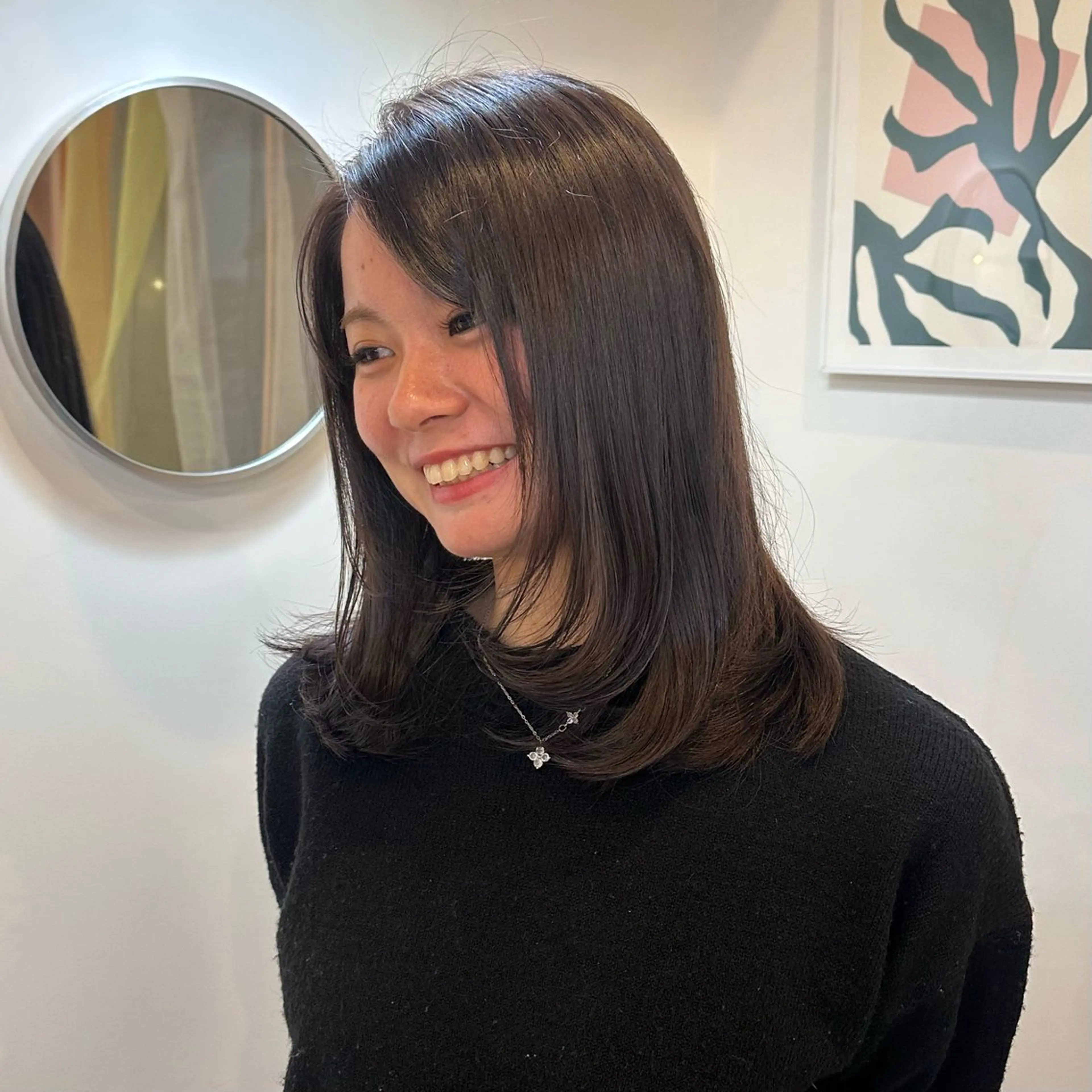 カラー ブラウンカラー ココアブラウン cipre もものヘアスタイル