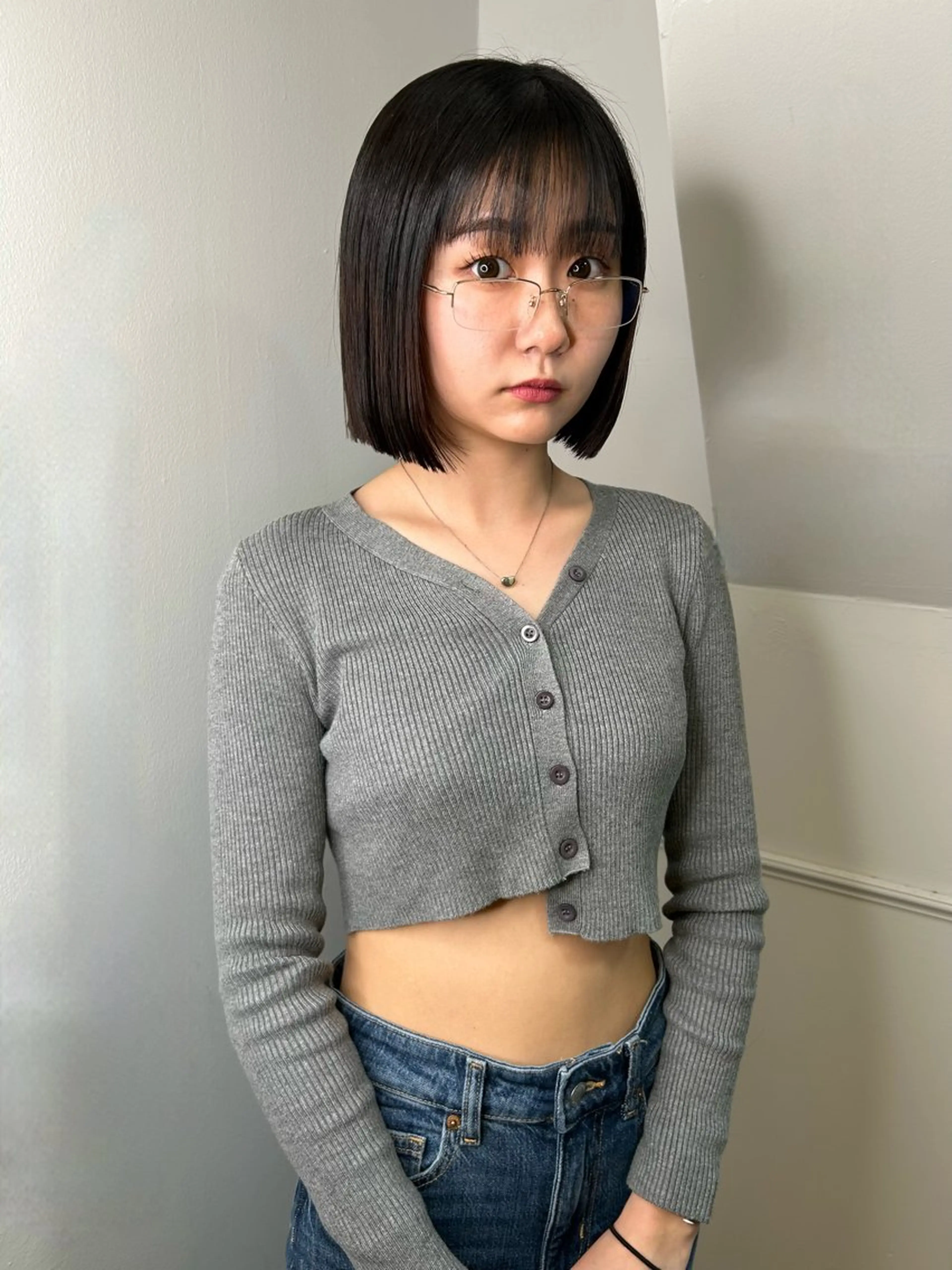 ミディアム カラー ボブ land所属・透明感カラー/レイヤ ー🌙Honokaのヘアスタイル