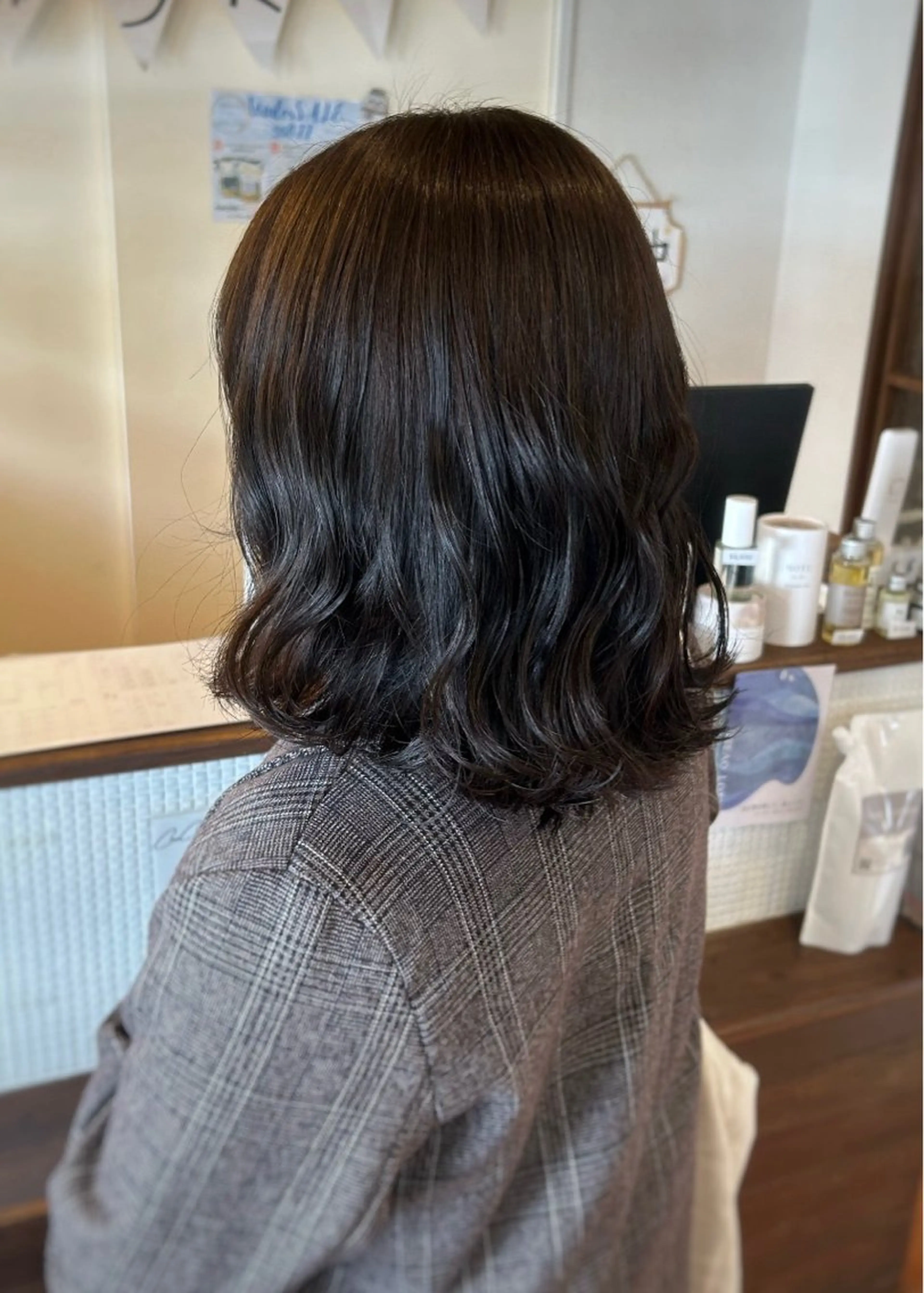 ミディアム カラー アッシュ カット ヘアカラー 徳 永のヘアスタイル