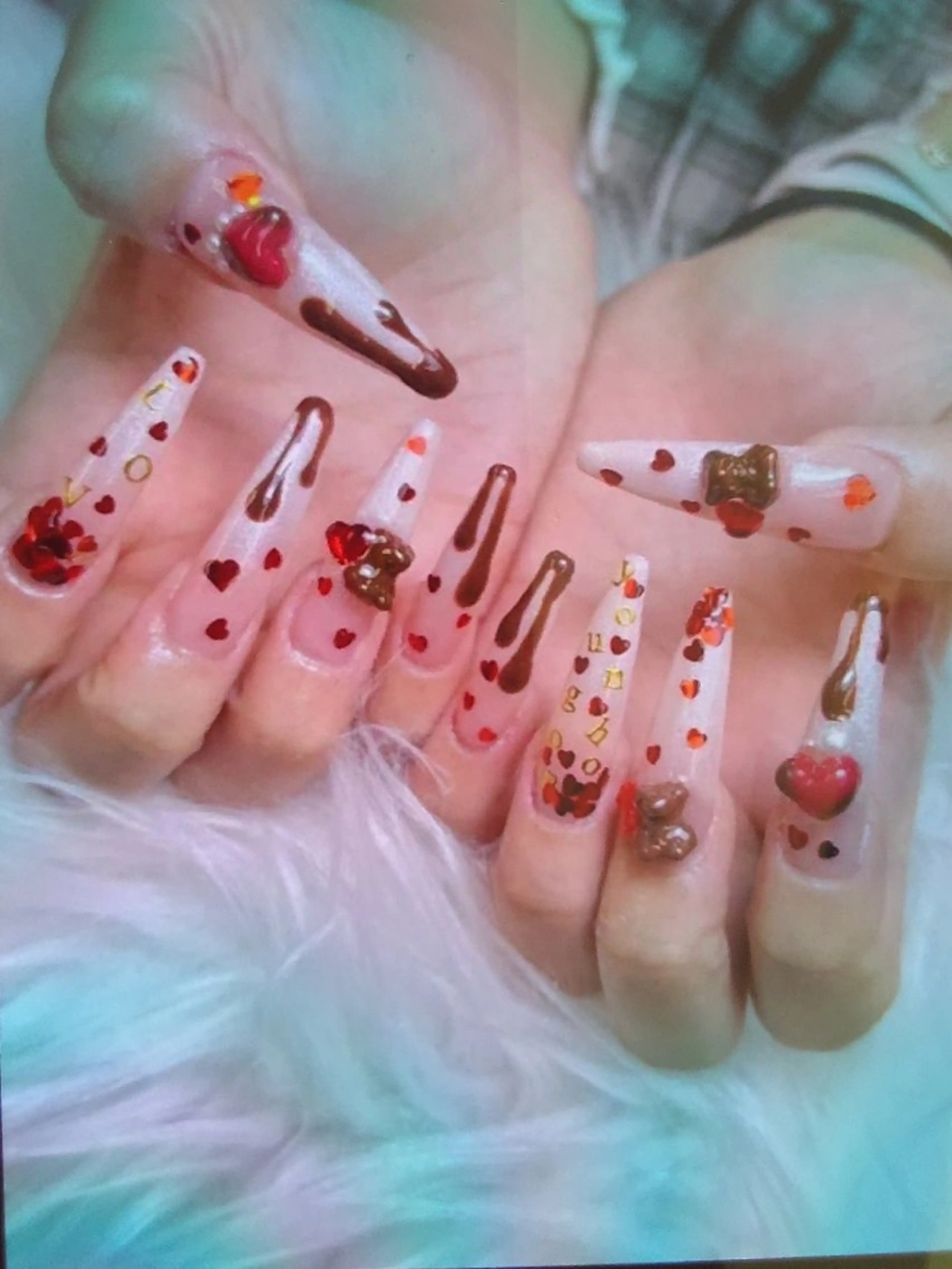 ネイル 長さ出し ハンドネイル Smile nails92のネイルデザイン