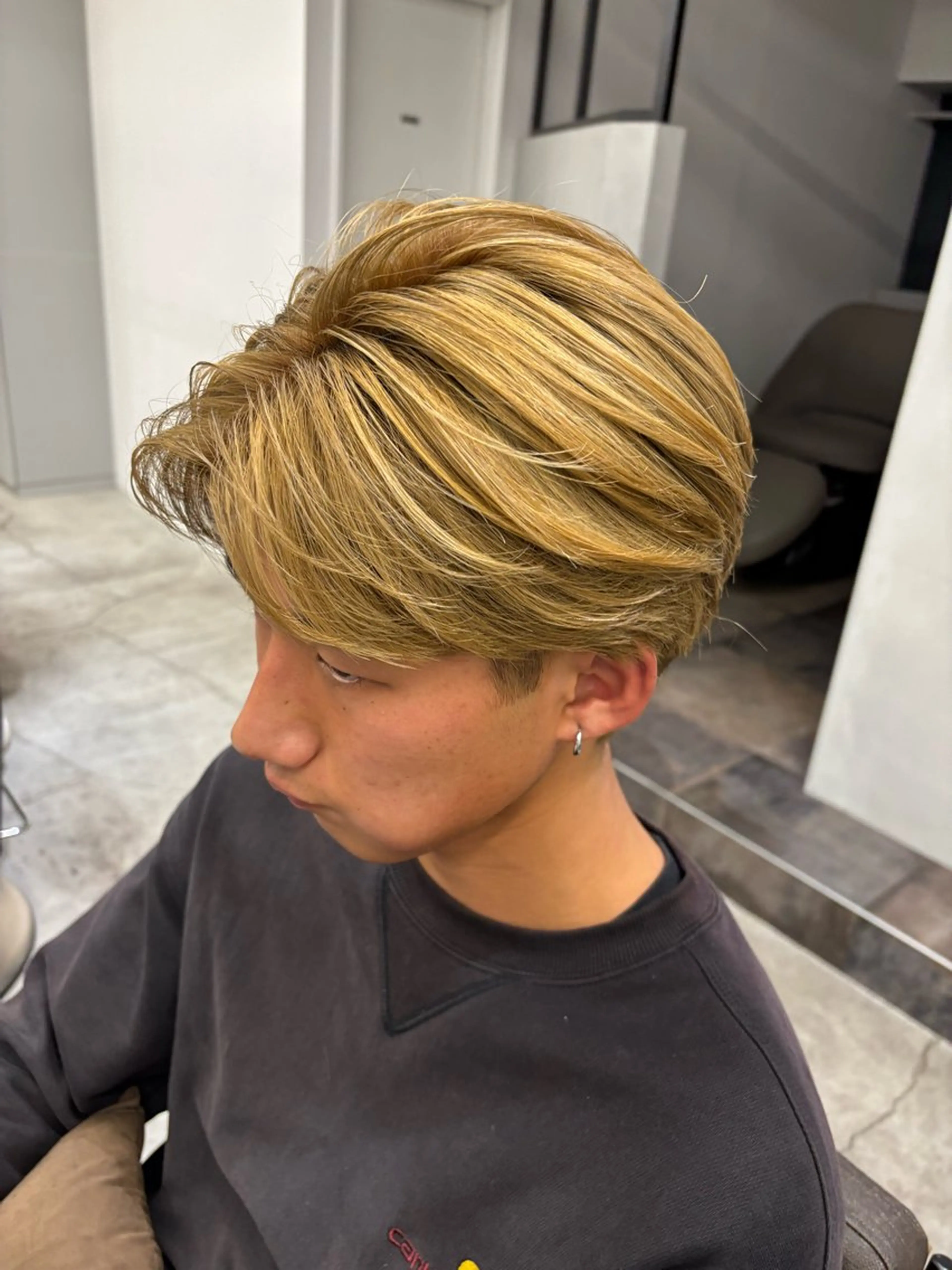 ショート カラー メンズ メンズパーマ/透明感 カラー/影山乃愛のヘアスタイル