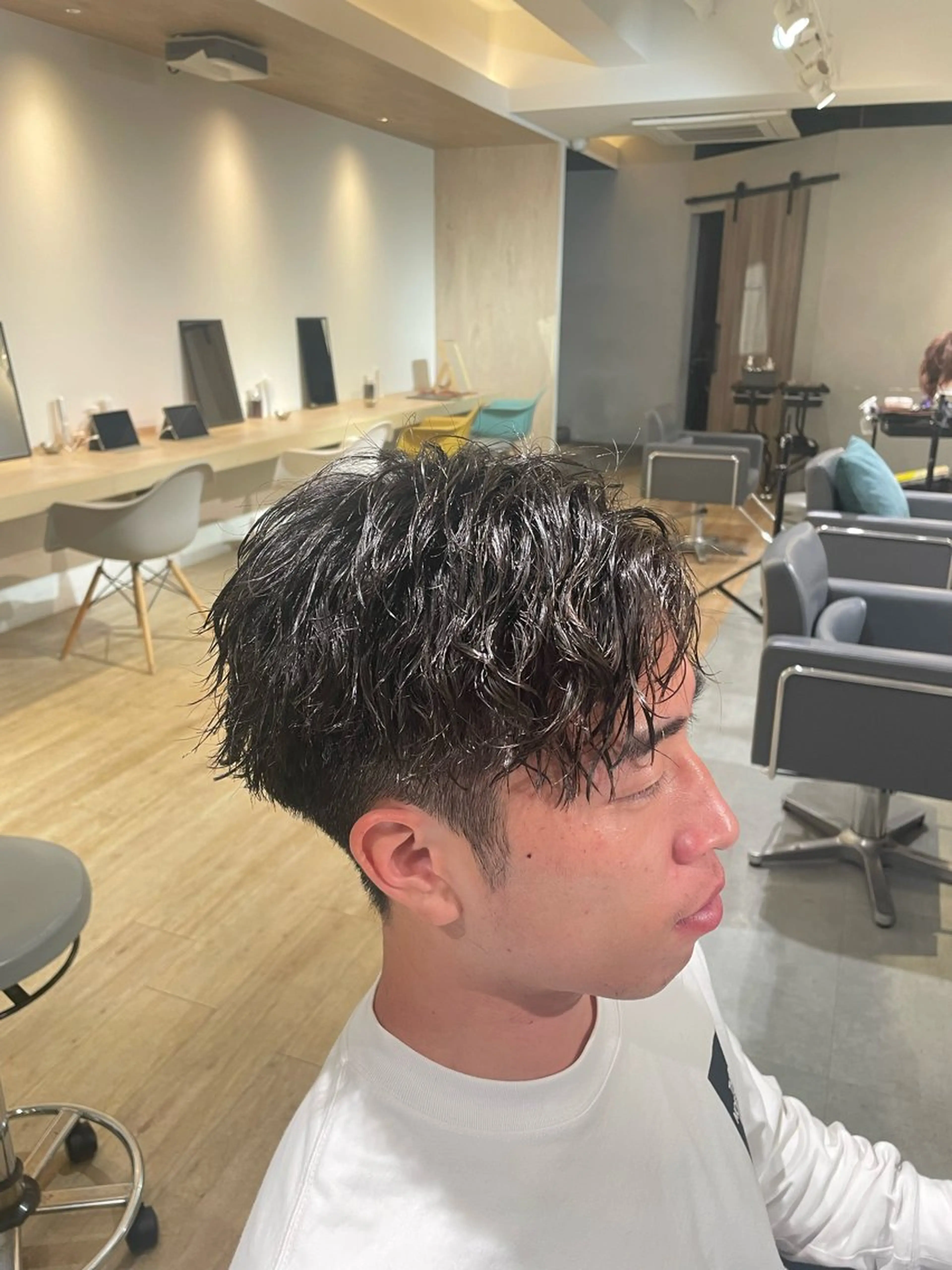 パーマ ツイストスパイラルパーマ スパイラルパーマ 川副/シャドウ/ 波巻き/メンズパーマのヘアスタイル