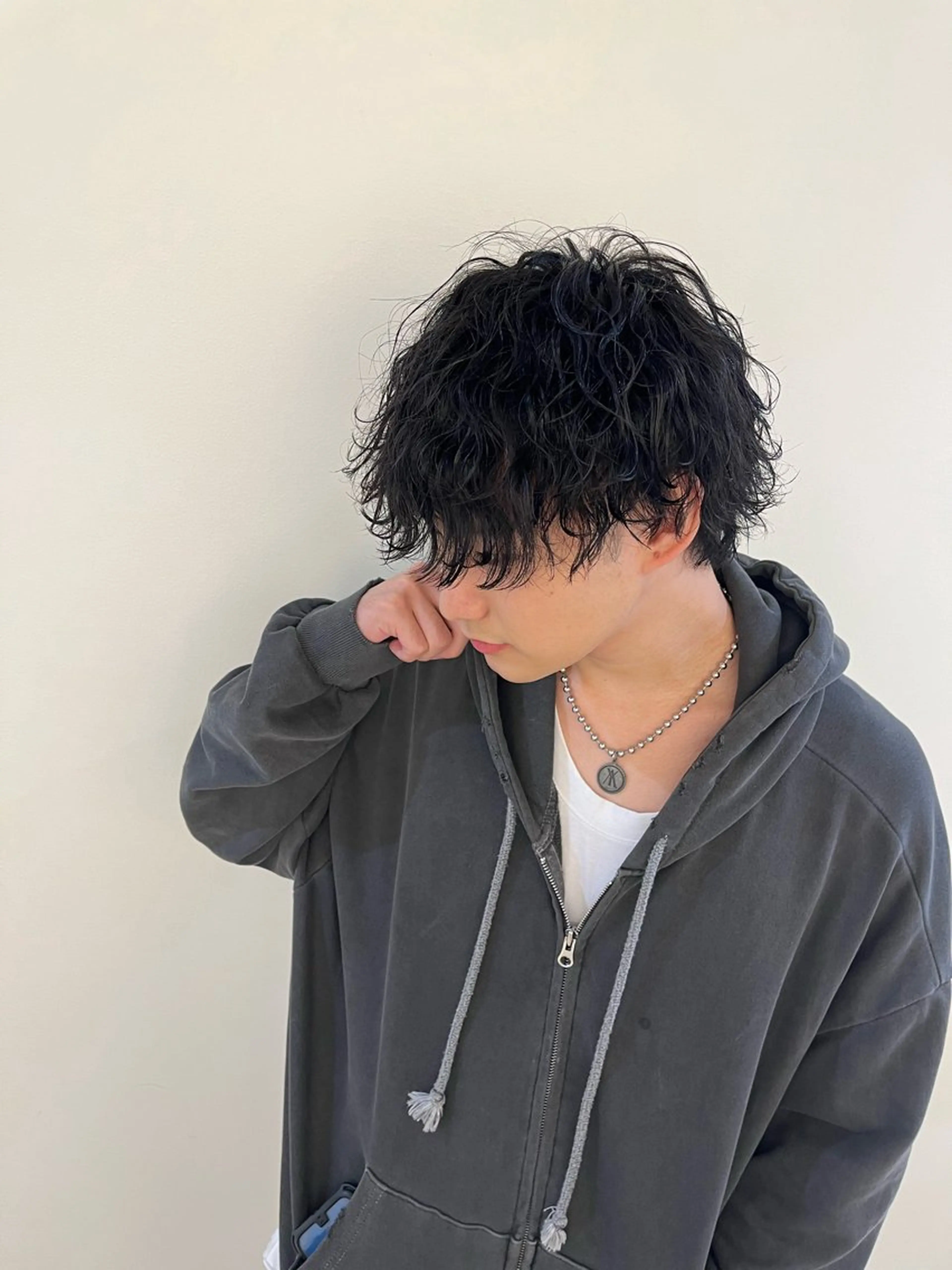 ショート パーマ メンズ メンズパーマ 波巻きパーマ Utata  literie所属・嵯峨 大地／パーマ／ ハード系／特殊系のヘアスタイル