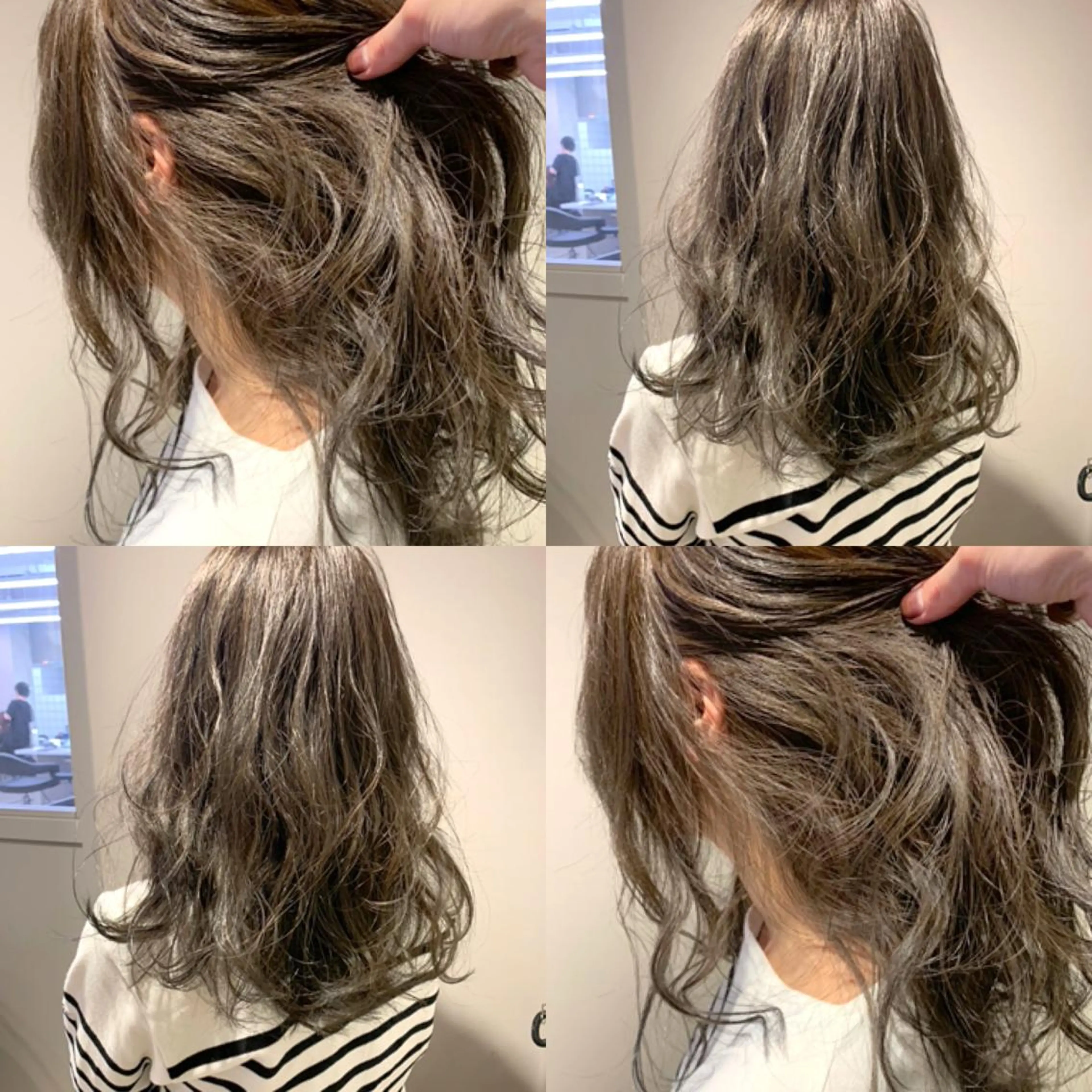 ミディアム カラー ヘアカラー トリートメント ヘアセット 柔らかbeige モトキのヘアスタイル