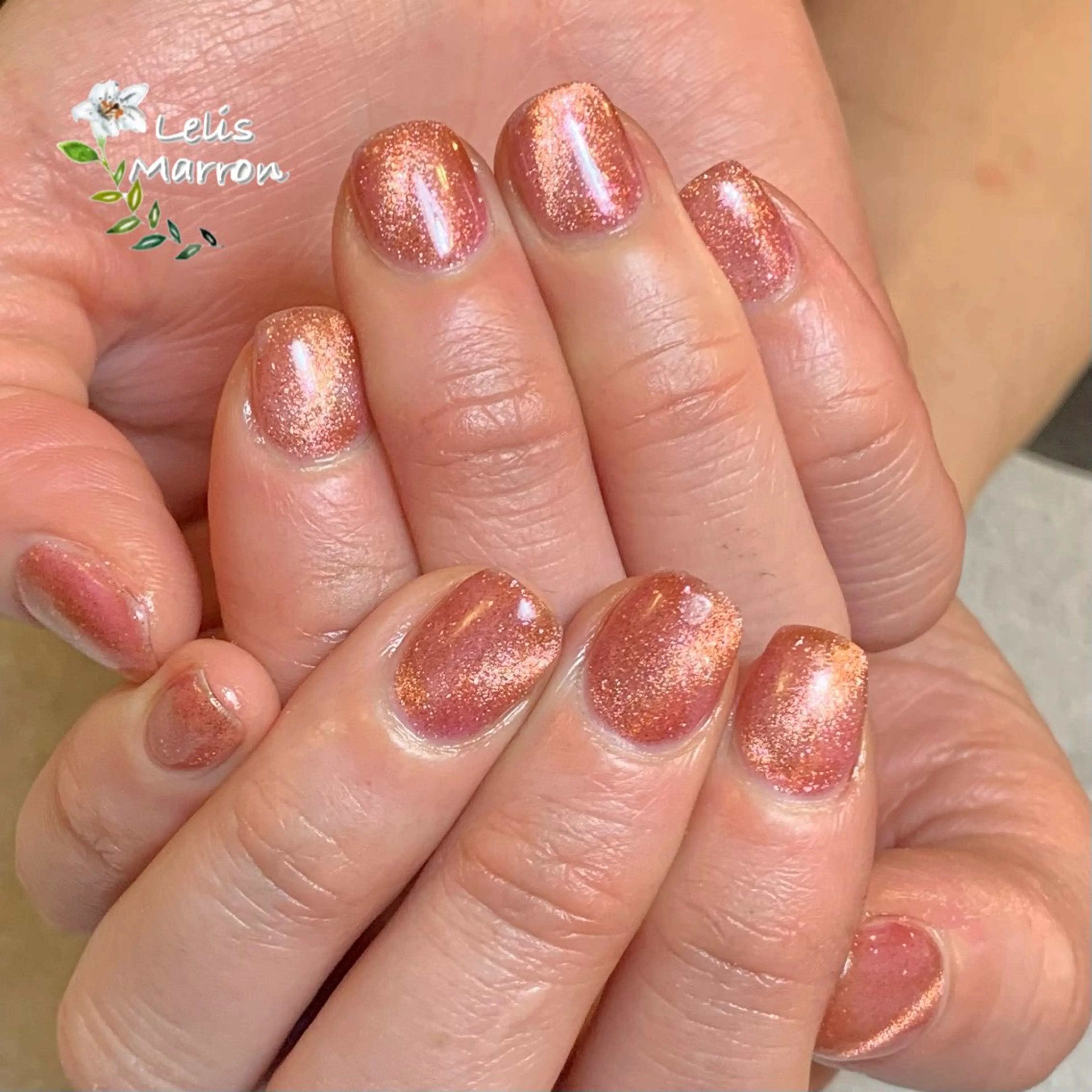 ネイル マグネットネイル ワンカラーネイル シンプルネイル ハンドネイル Lelis Marron所属・岸 侑李のネイルデザイン