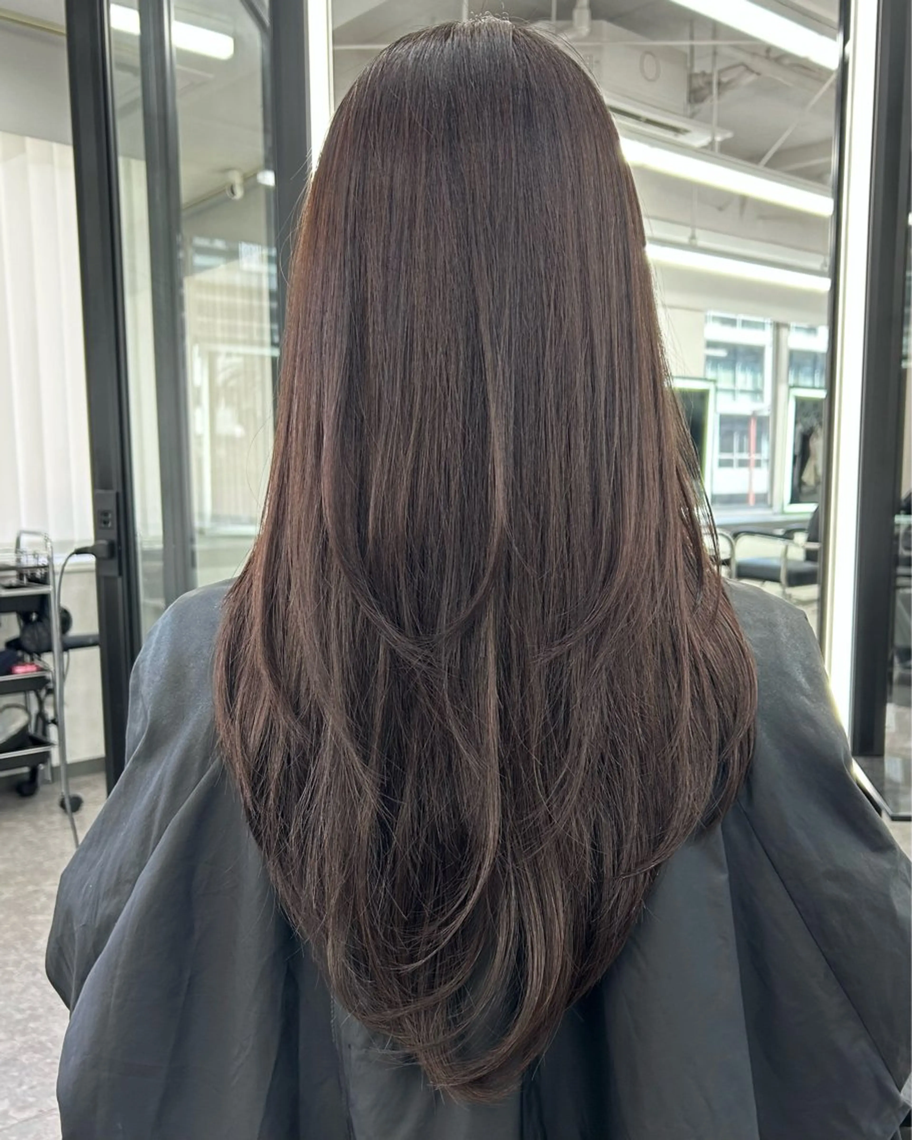 セミロング カラー カット ヘアカラー LANDS所属・nanaka 🤍韓国ワンホンヘアのヘアスタイル