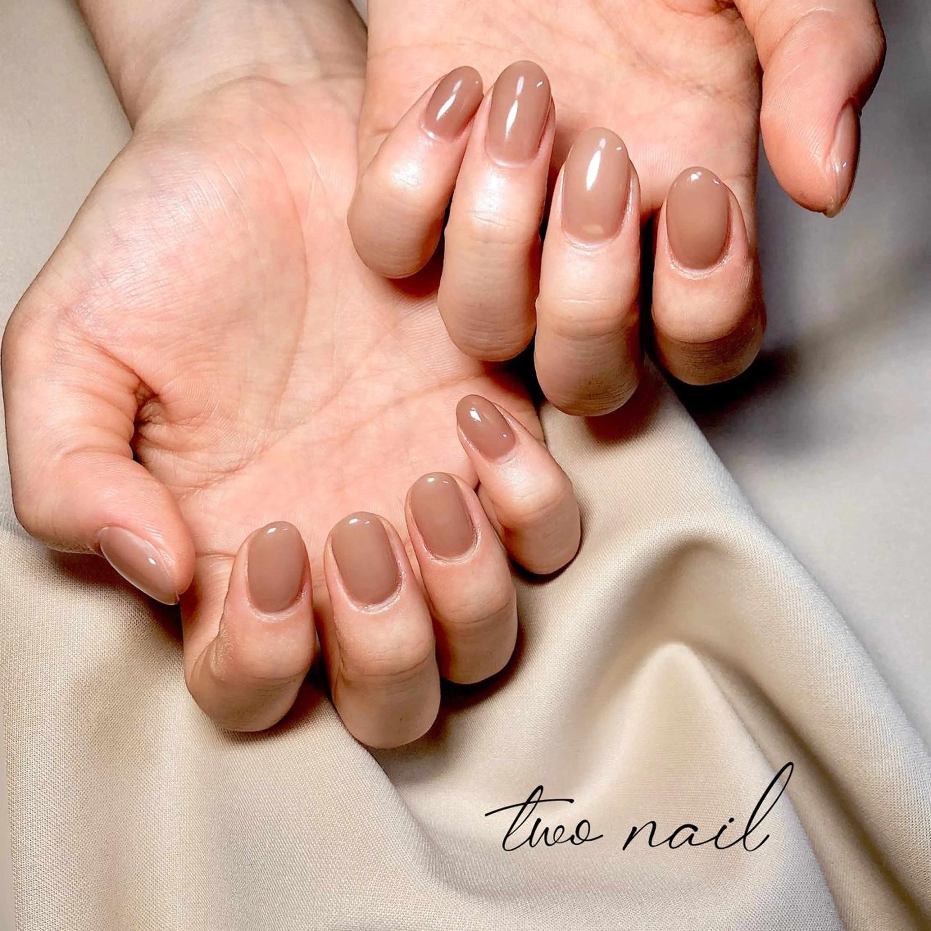 ネイル アートネイル ブラウン フットネイル ハート ニュアンスネイル ハンドネイル two nailのネイルデザイン