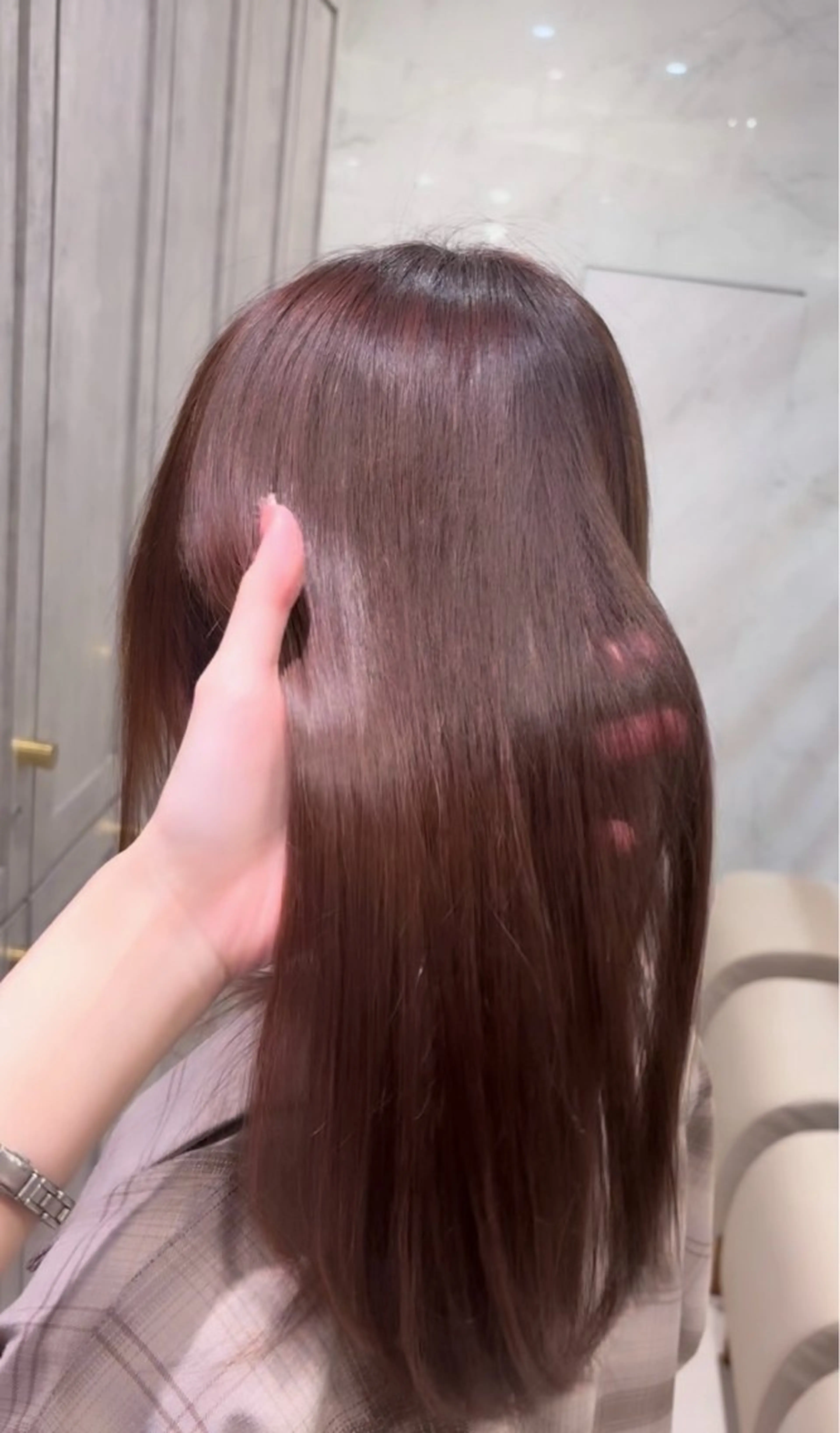 セミロング カラー ブラウンカラー イルミナカラー カット ヘアカラー ✧HINA✧ 韓国風/レイヤーのヘアスタイル