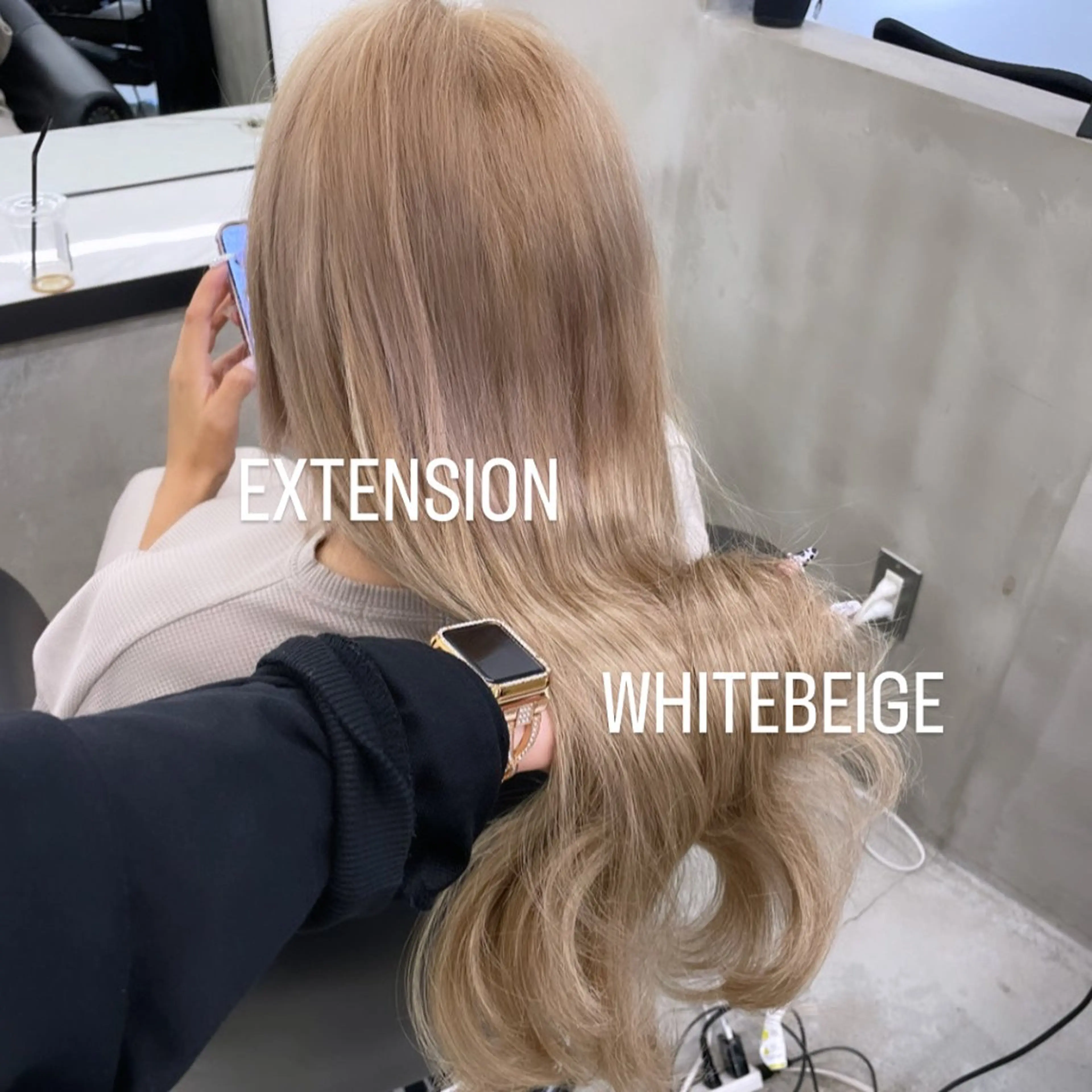 ロング カラー ヘアカラー エクステ エクステ🩵ブリーチ 韓国ヘア🩵KAEのヘアスタイル