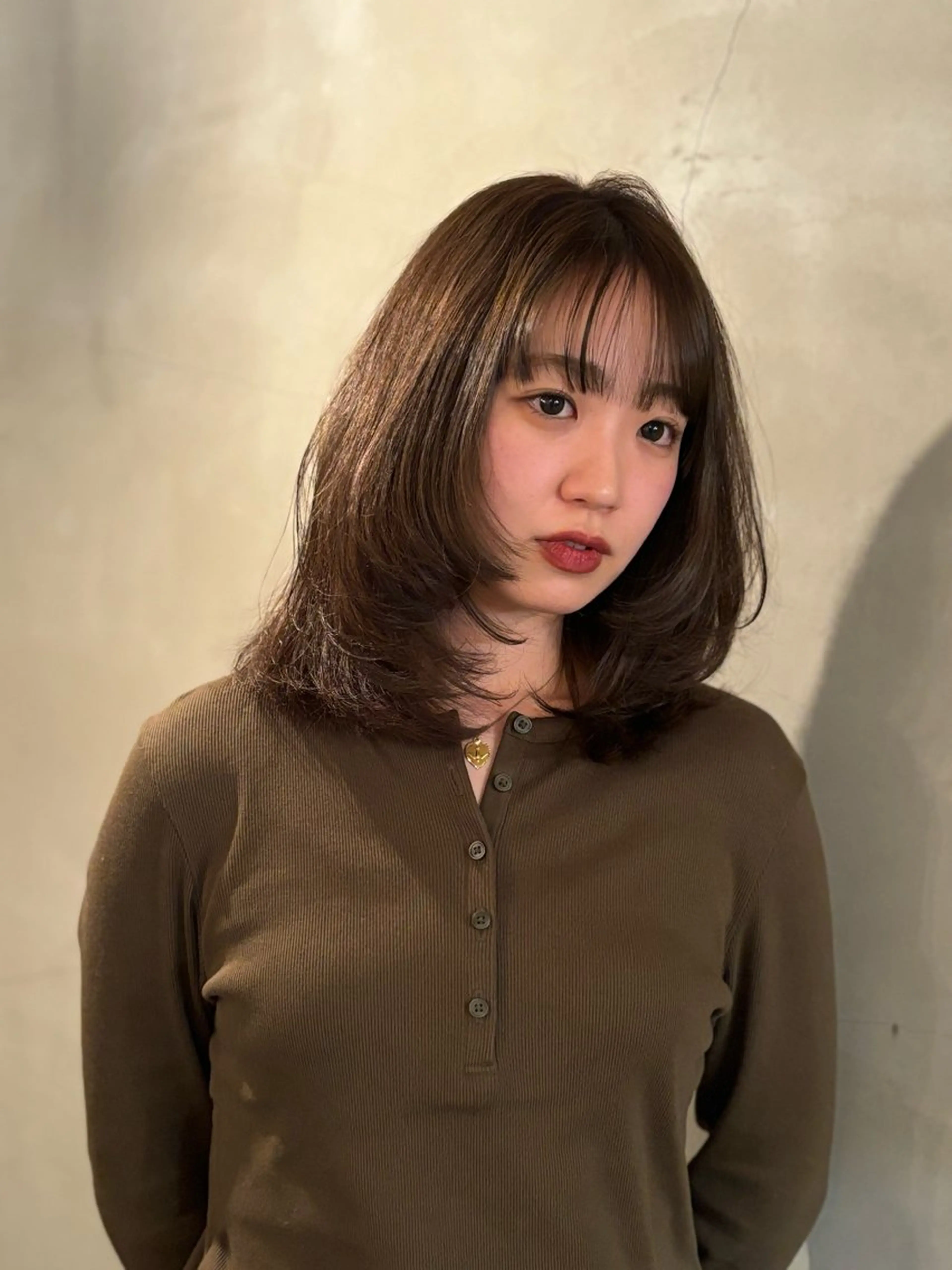 ミディアム レイヤーカット 林　蓮／レイヤー /透明感カラーのヘアスタイル