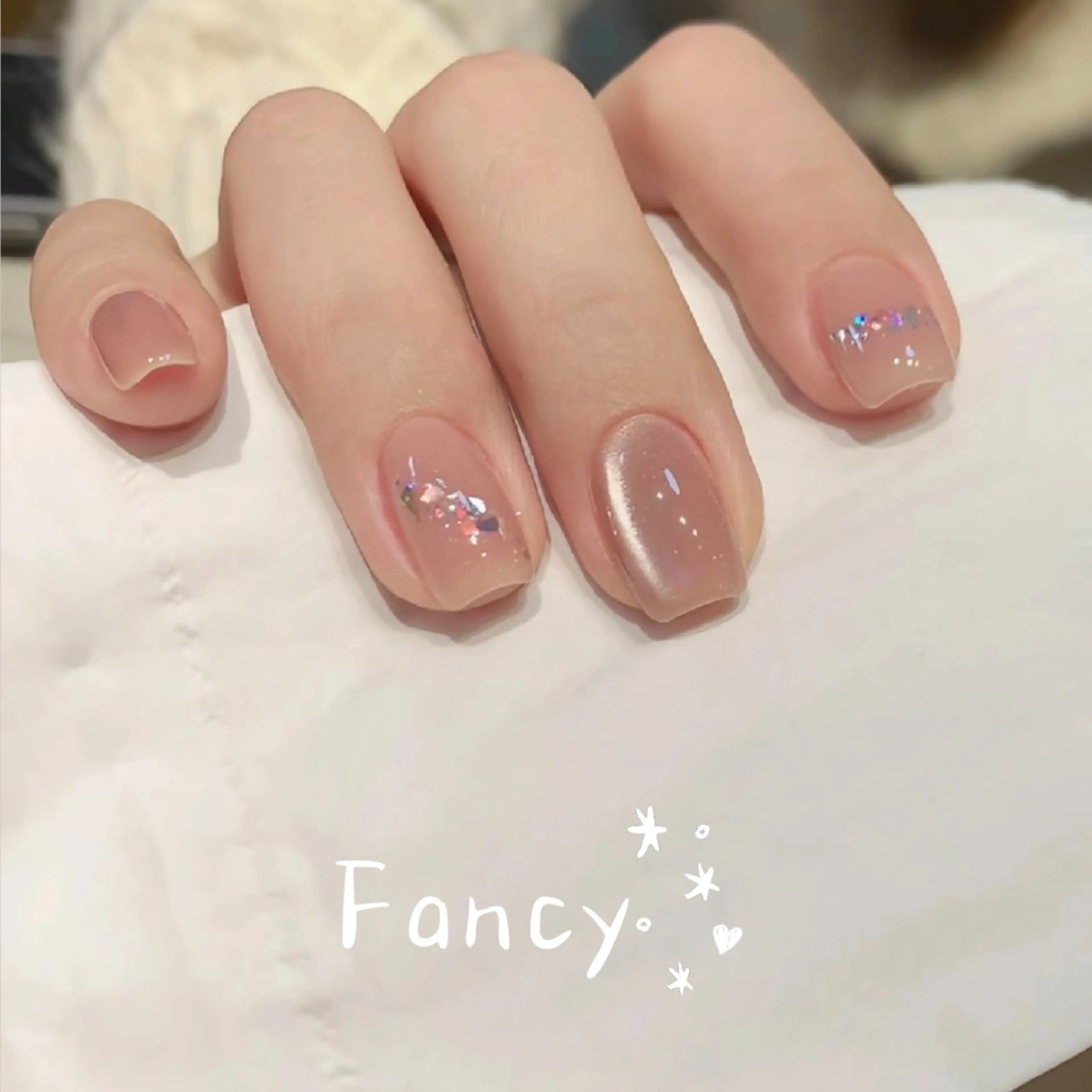 ネイル 長さ出し フットネイル フレンチネイル ガラスフレンチ 韓国ネイル Nailsalon Fancyのネイルデザイン