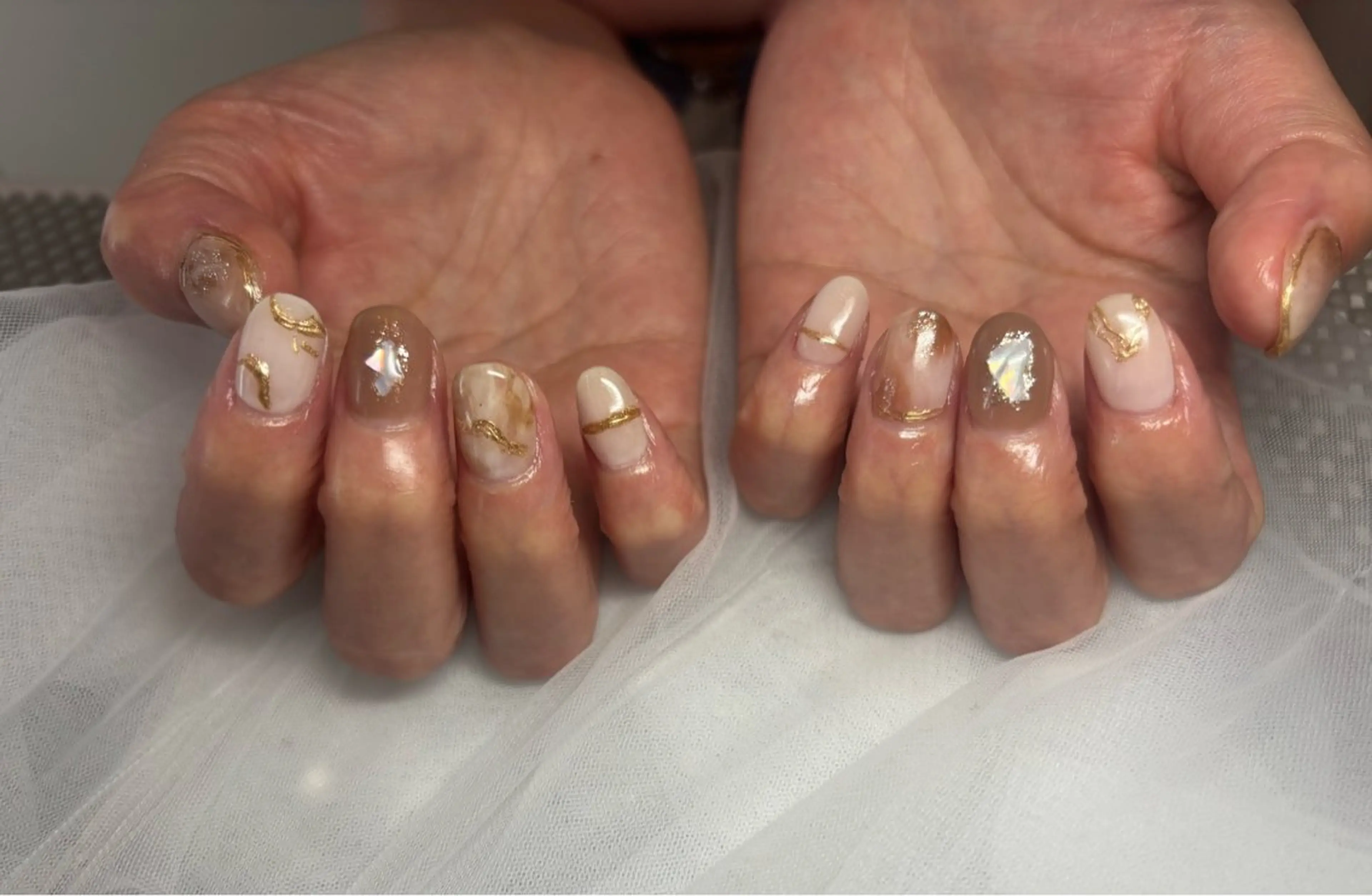 ネイル 持ち込み ニュアンスネイル A nail所属・ari ariのネイルデザイン