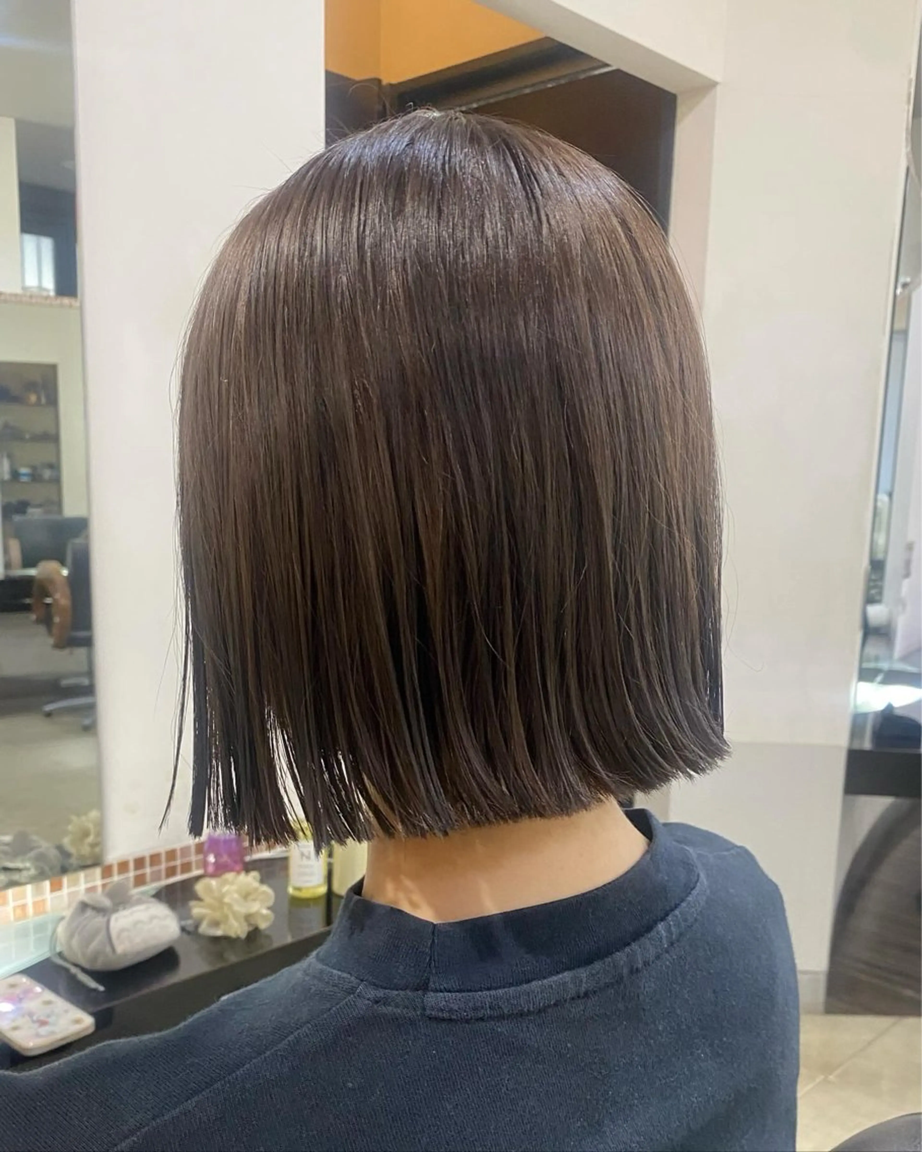 ショート カラー ヘアアレンジ ワンレンボブ ボブ DISCOHAIRsanc（ルジャルダン町田）所属・烏山 達也のヘアスタイル