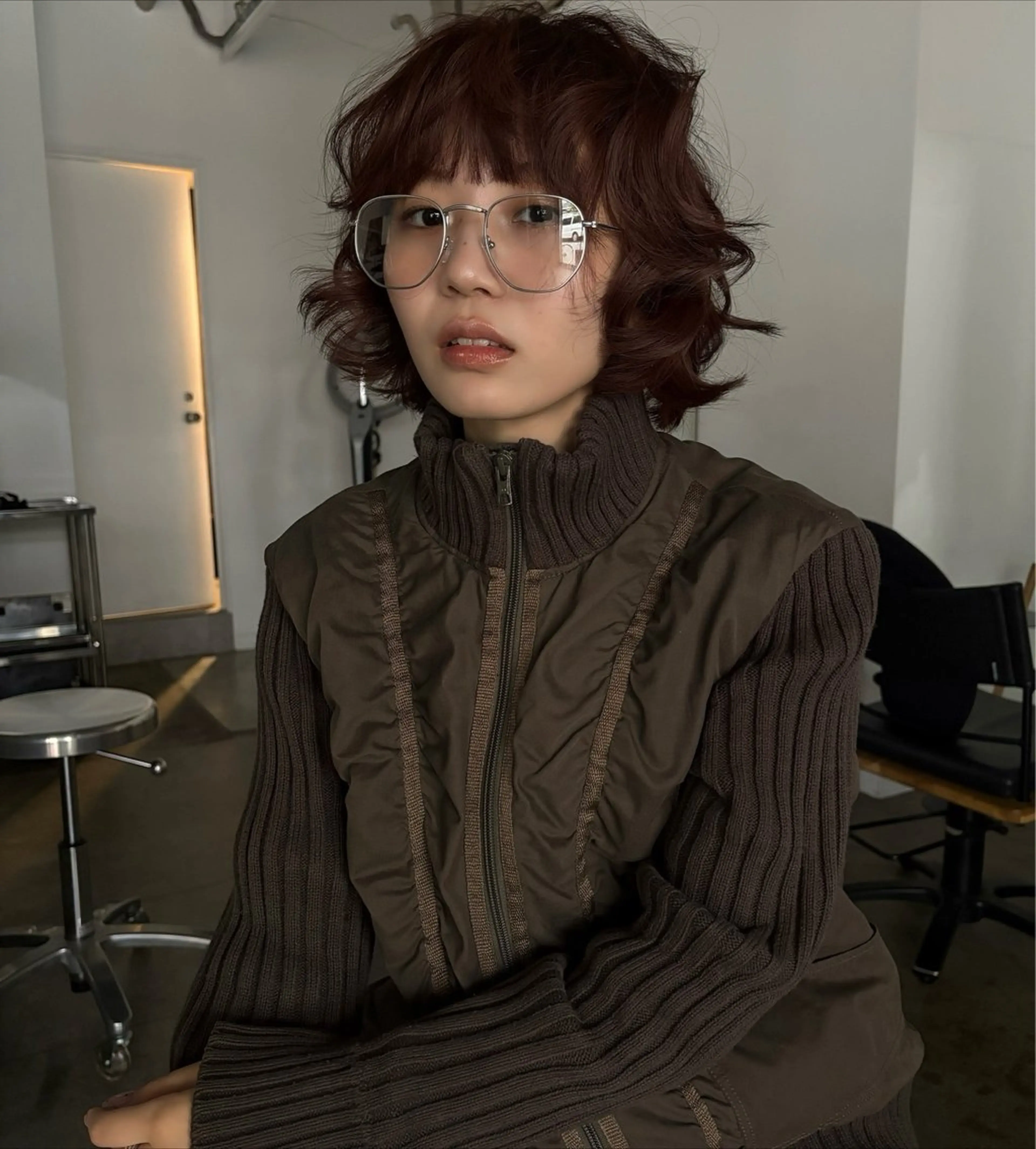 ショート パーマ ボブレイヤー ボブ レイヤーカット カット パーマ パーマ、ボブ、透明感 カラー、小須田ゆあのヘアスタイル