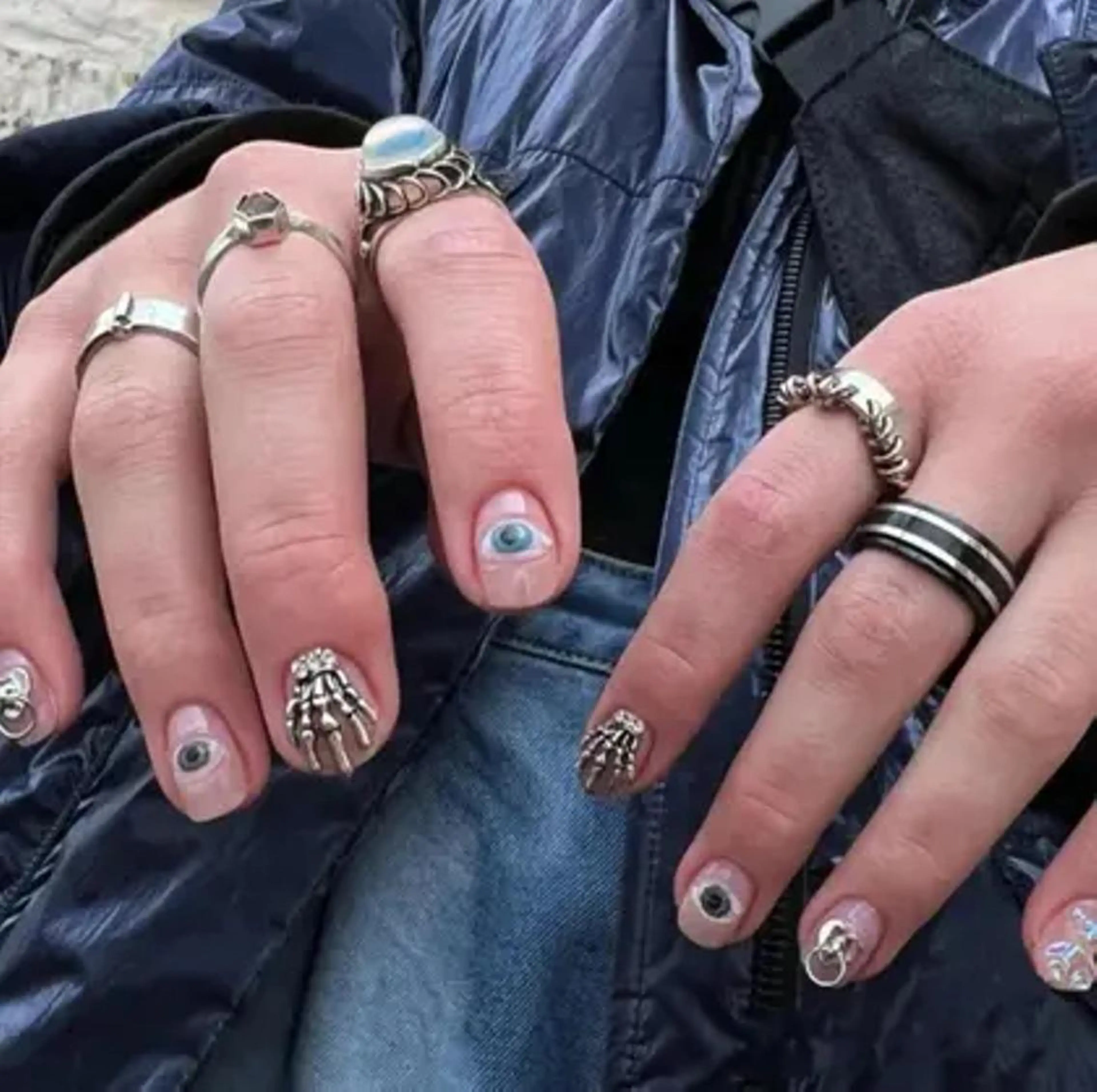 🖤パーツ2個無料⚠️人気急上昇中！ ☆メンズネイル☆ 【初回オフ無料】ケア　オイル込みの写真