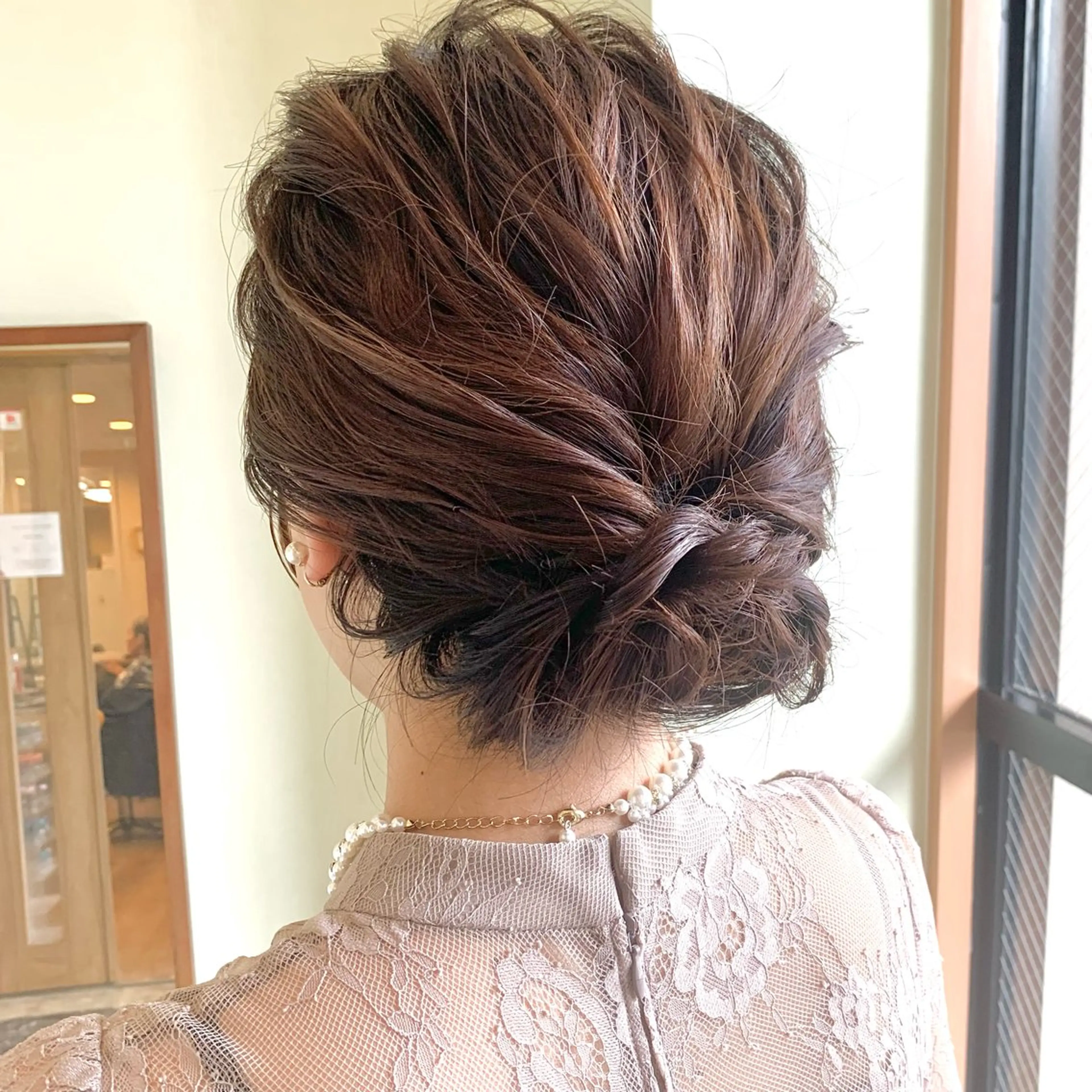 ミディアム ヘアアレンジ ヘアセット NUMBER_ ユイナのヘアスタイル