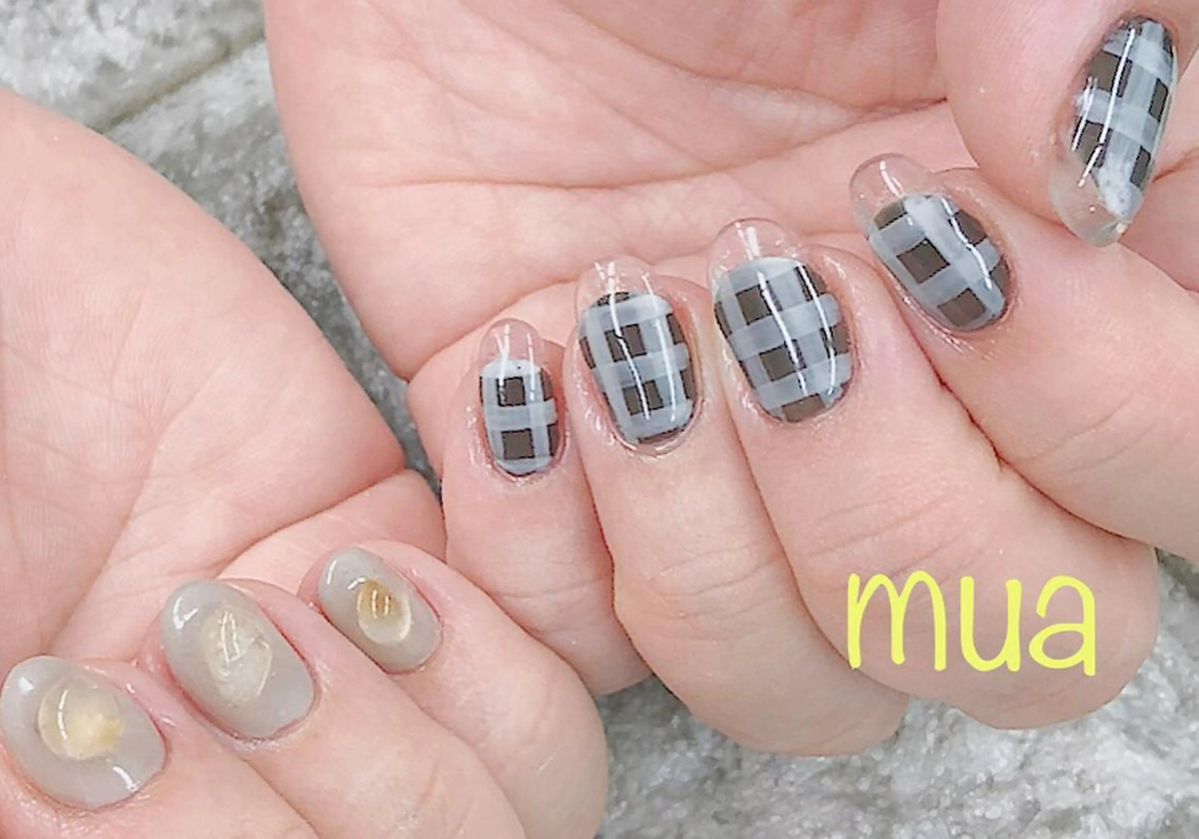 ネイル クリアネイル フレンチネイル mua nail mikiのネイルデザイン