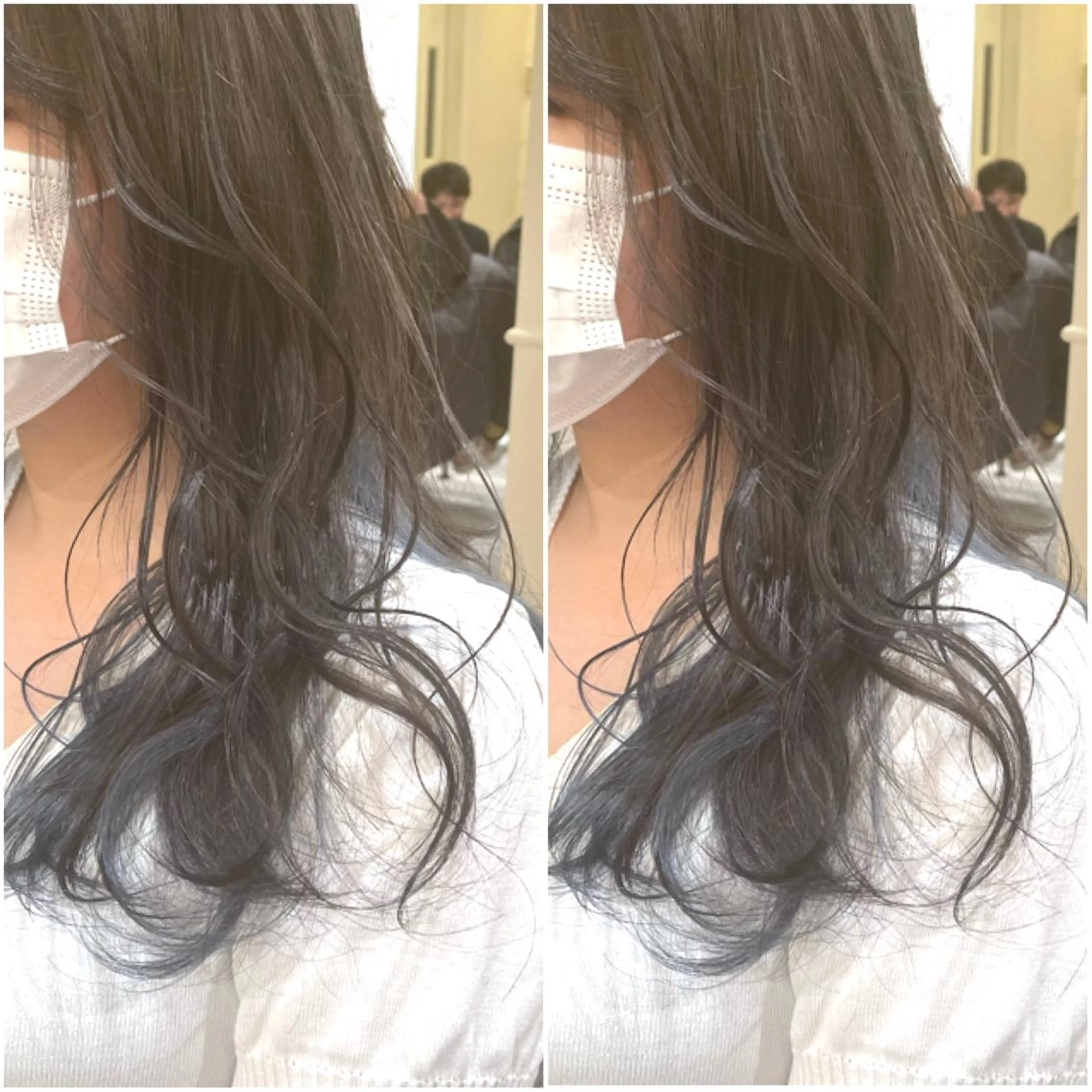 ロング カラー ヘアアレンジ ヘアカラー 心斎橋/ブリーチなし 髪質改善/レイヤーのヘアスタイル