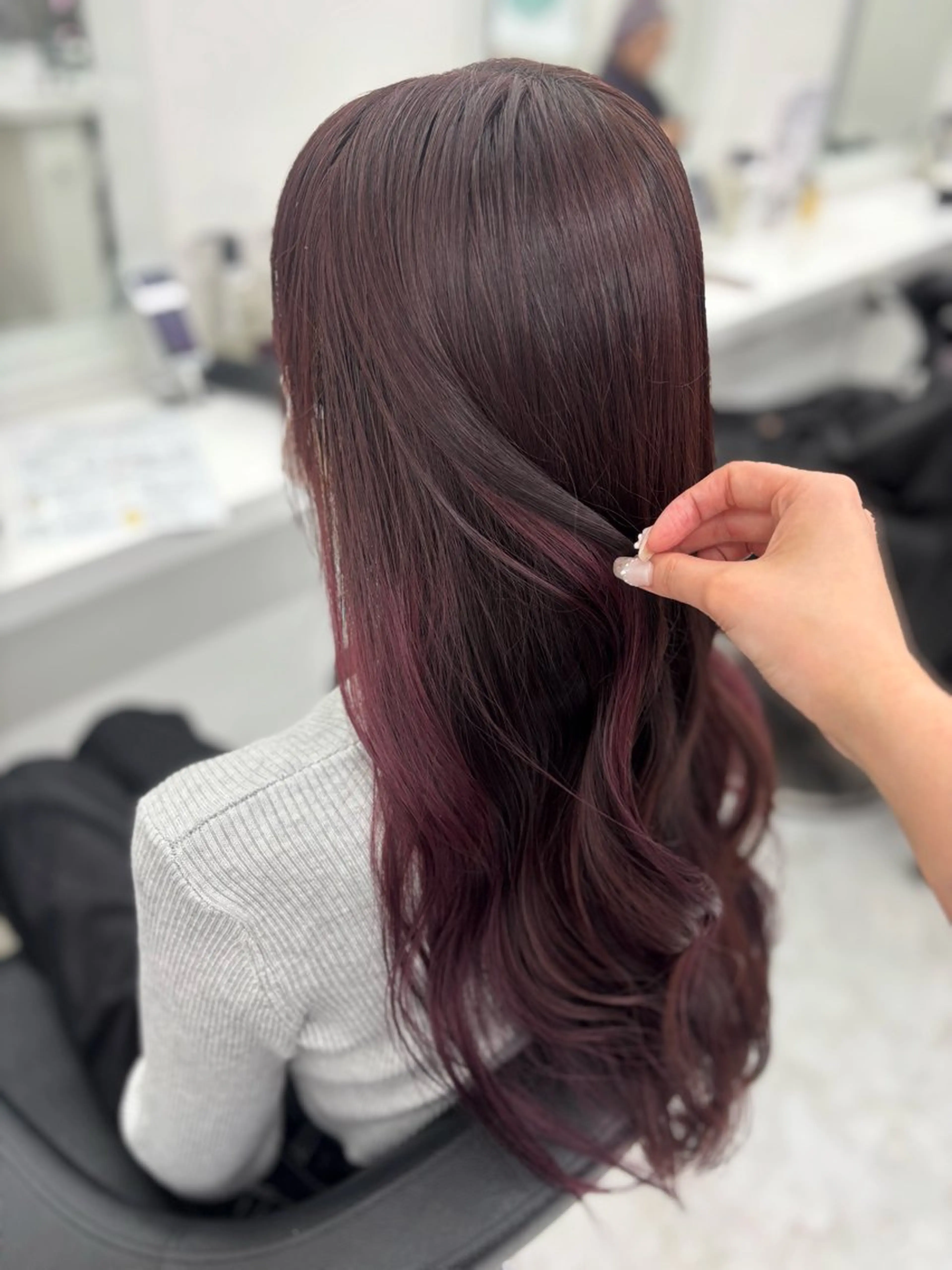 カラー ヘアカラー トリートメント かわいい艶髪🤍 れいな🤍のヘアスタイル