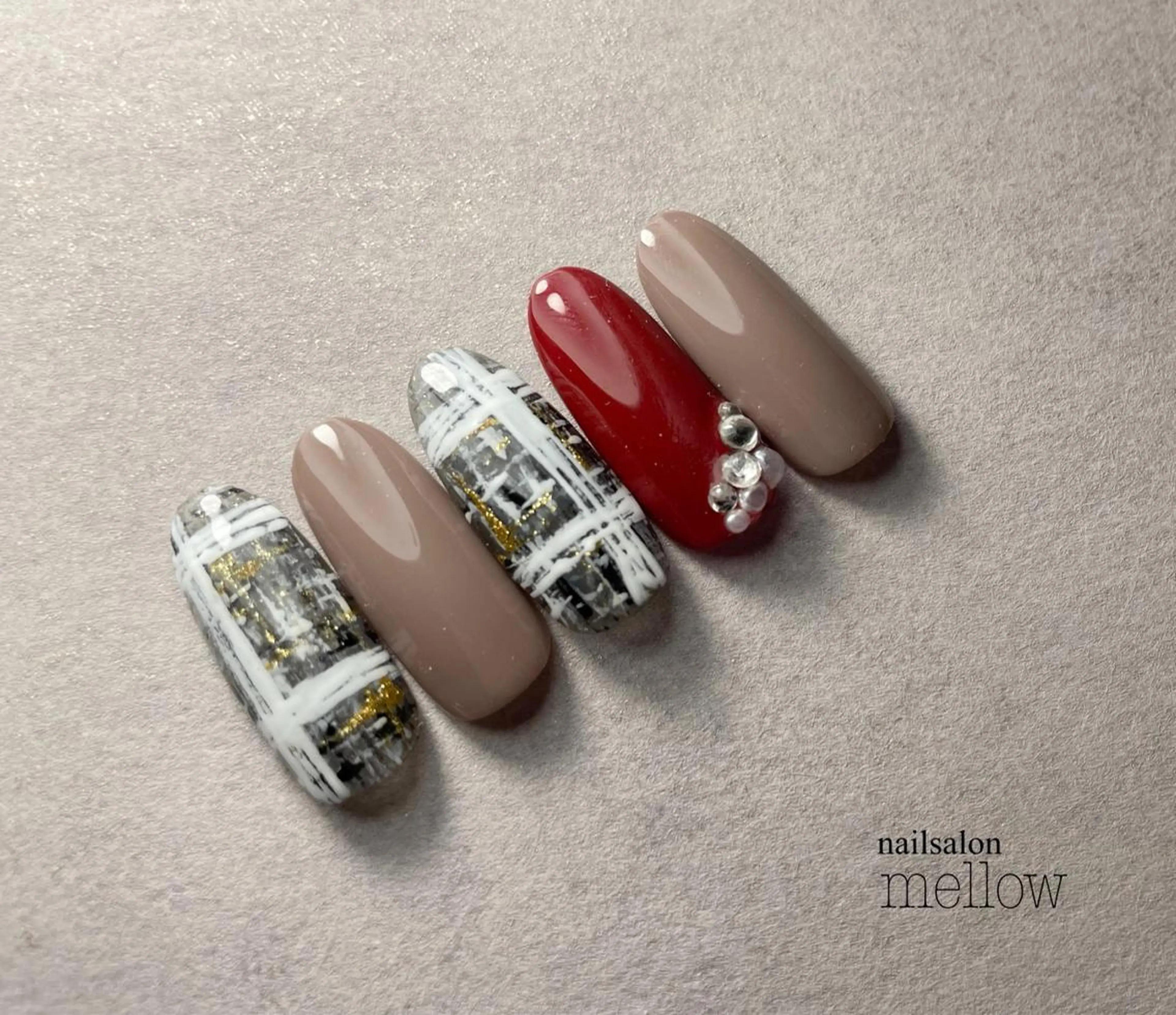 ネイル ツイードネイル 大山 浩美のネイルデザイン