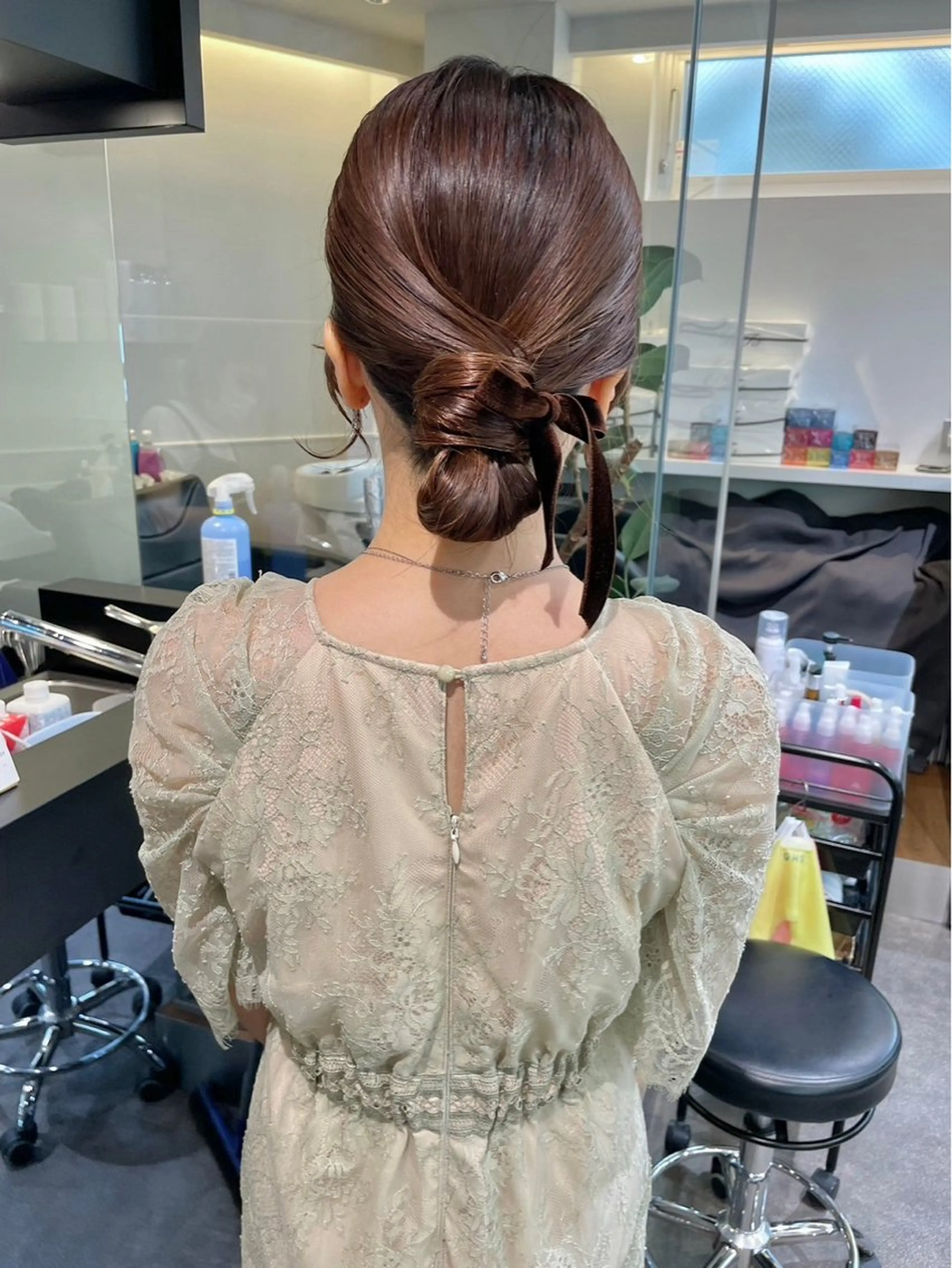 セミロング ヘアアレンジ ブリーチなし ダブルカラー/ゆなのヘアスタイル