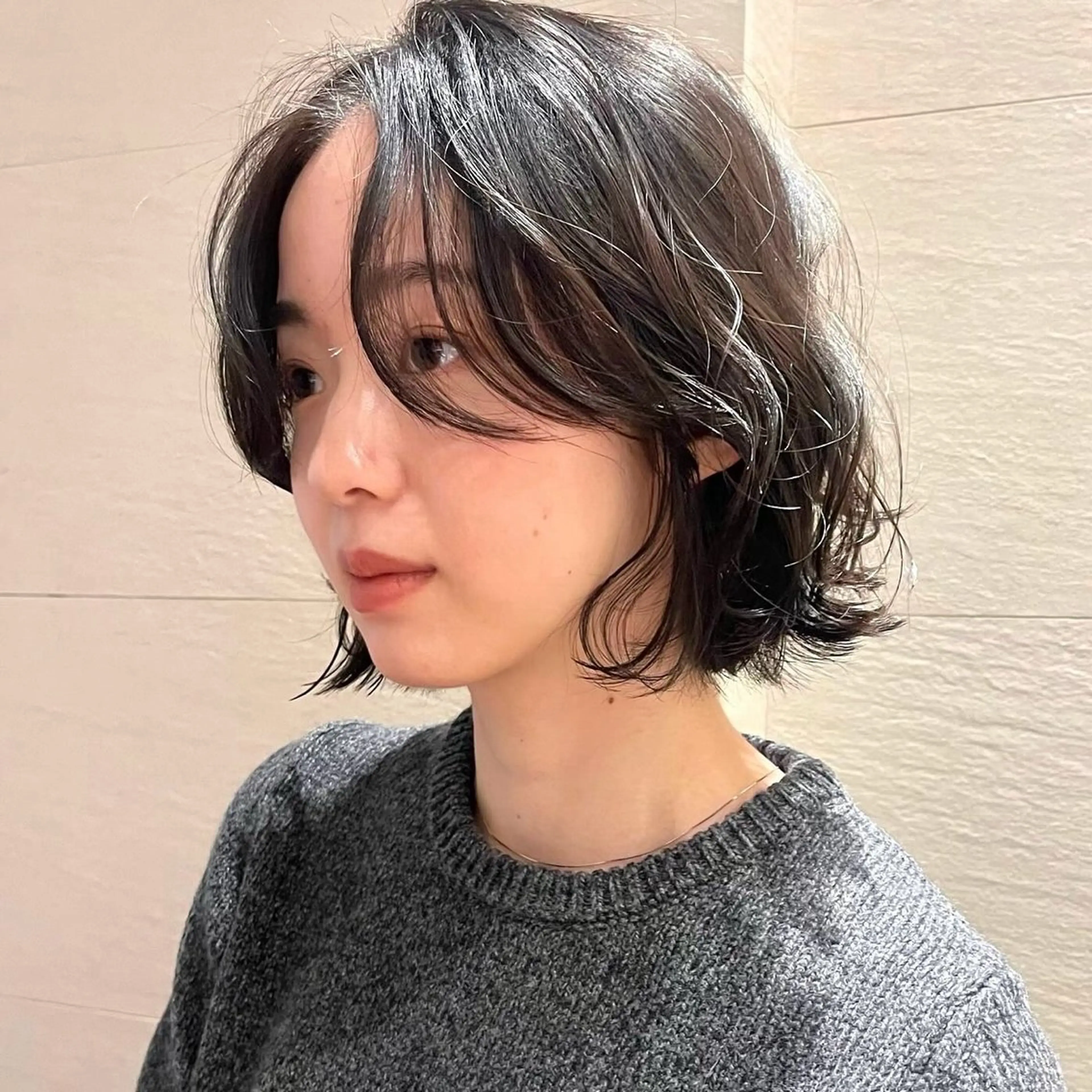 ミディアム カラー カット ヘアカラー トリートメント 🌱小顔ヘア/ボブ ミディアム/双葉🌱のヘアスタイル