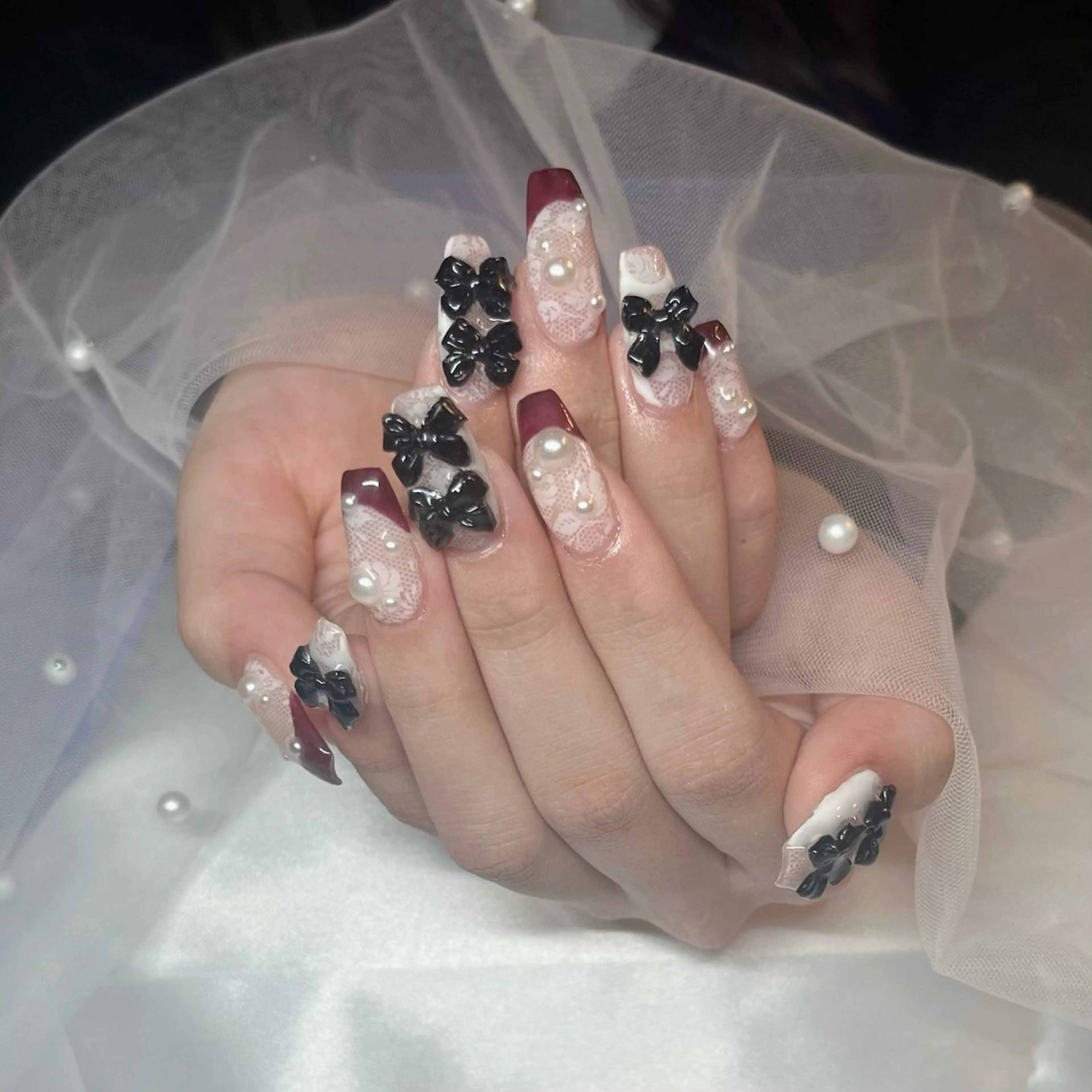 ネイル レース ハンドネイル MIYUNA 💅のネイルデザイン