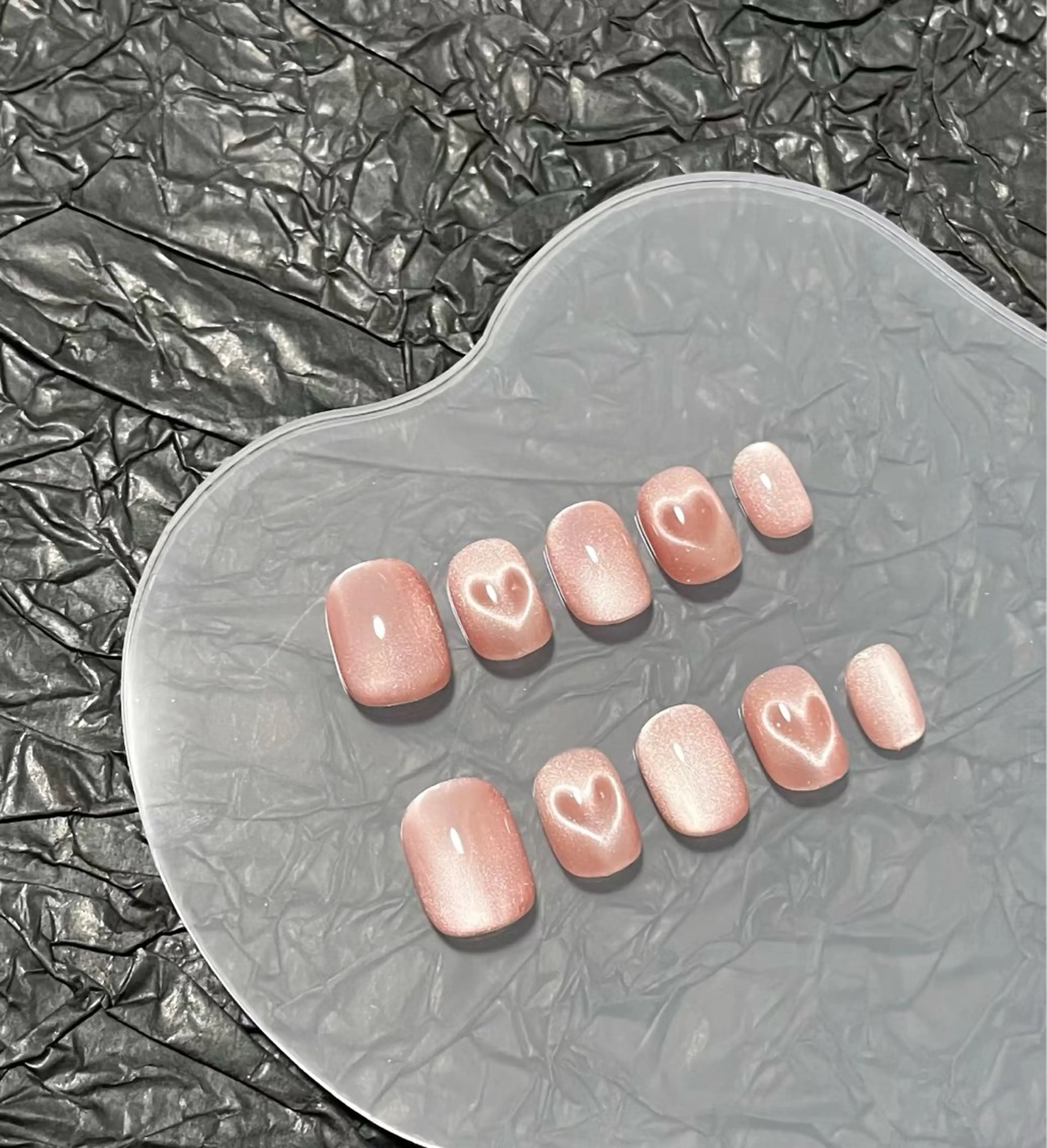 ネイル 長さ出し フットネイル フレンチネイル ジェルネイル ガラスフレンチ More Glam渋谷店のネイルデザイン