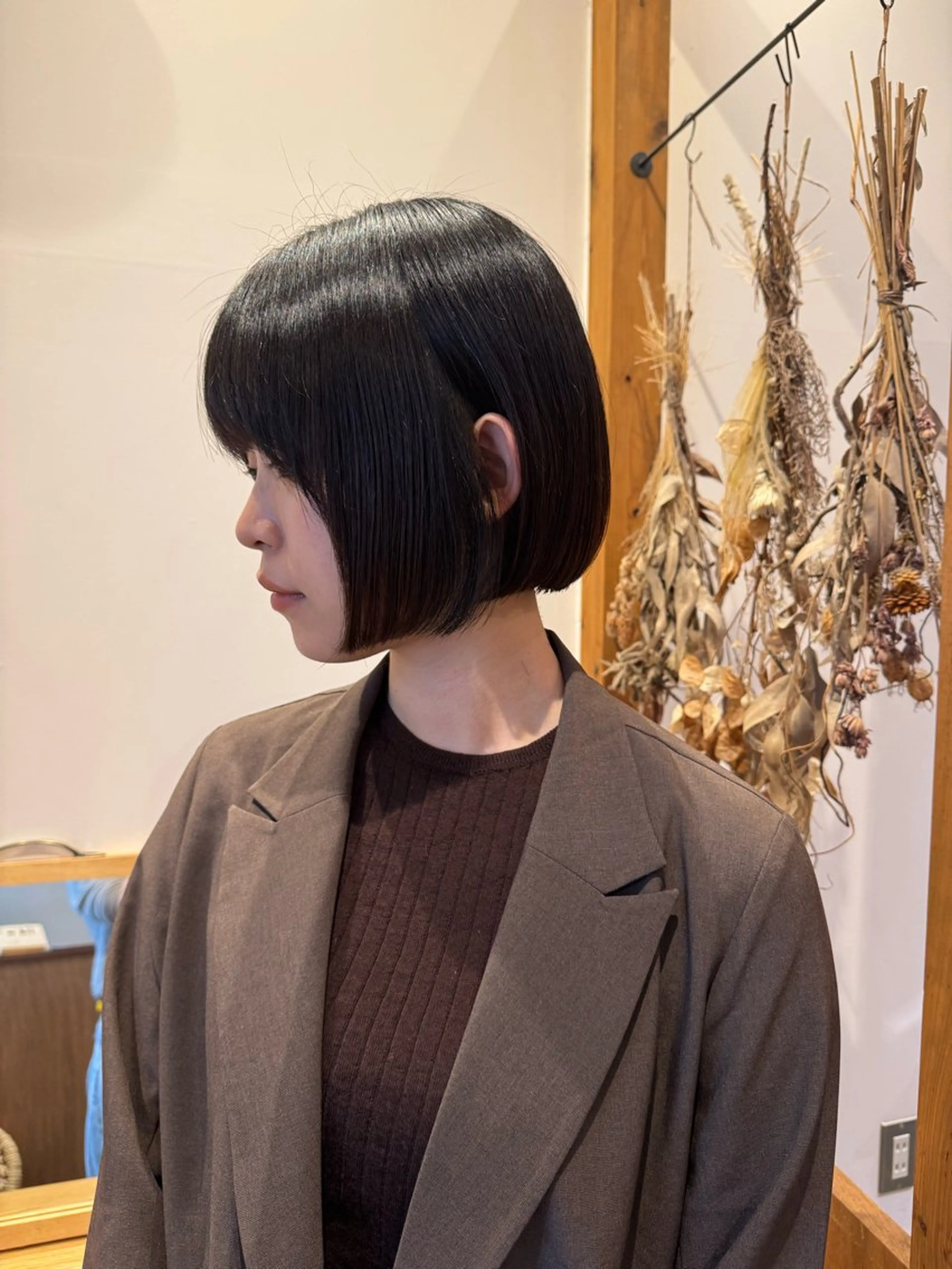 ショート パーマ ボブ ストレートパーマ カット パーマ トリートメント ENIF　大島 芽生のヘアスタイル