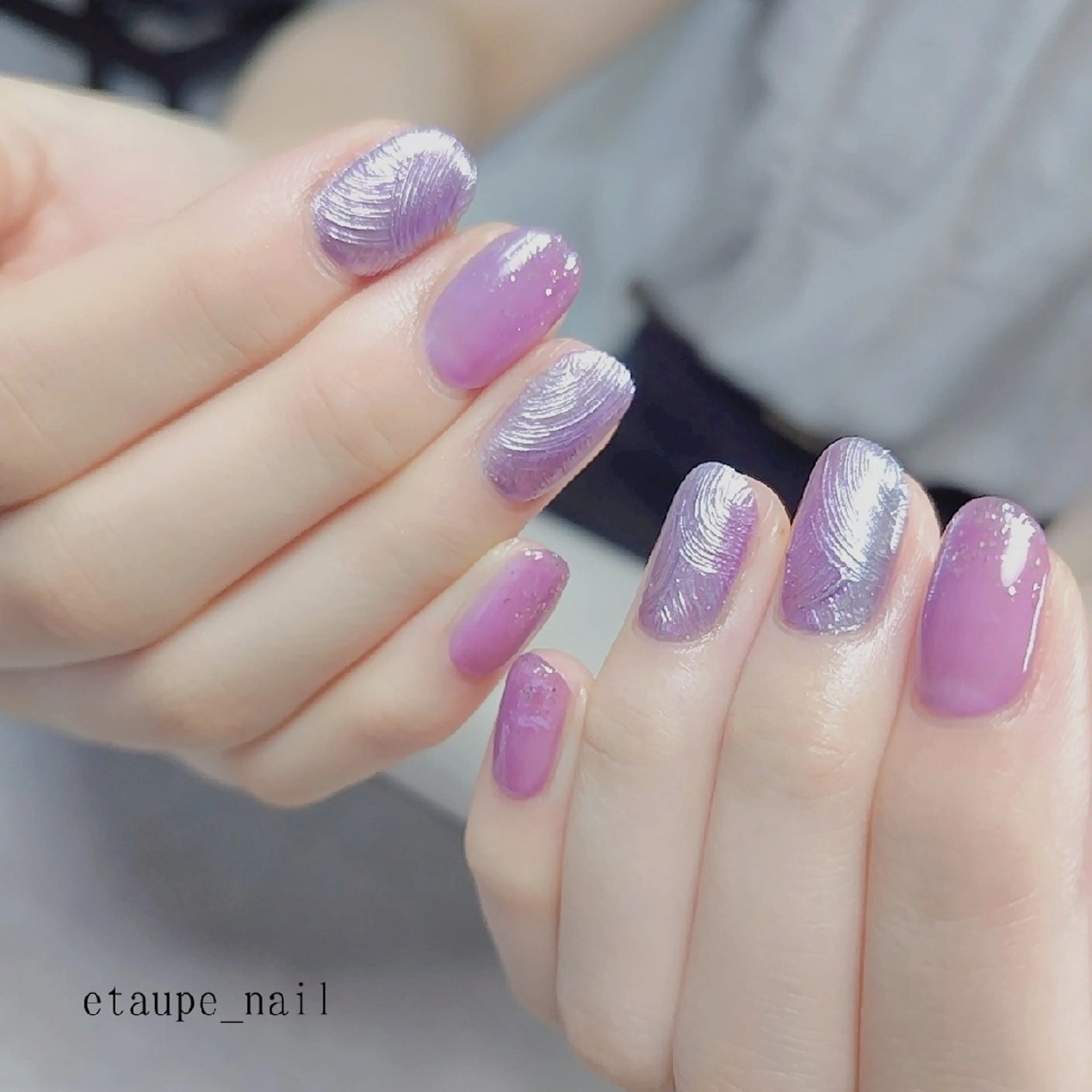 ネイル ジェルネイル グリーン マグネットネイル ニュアンスネイル ハンドネイル etaupe nail所属・向原自宅サロン ★エトープネイルのネイルデザイン