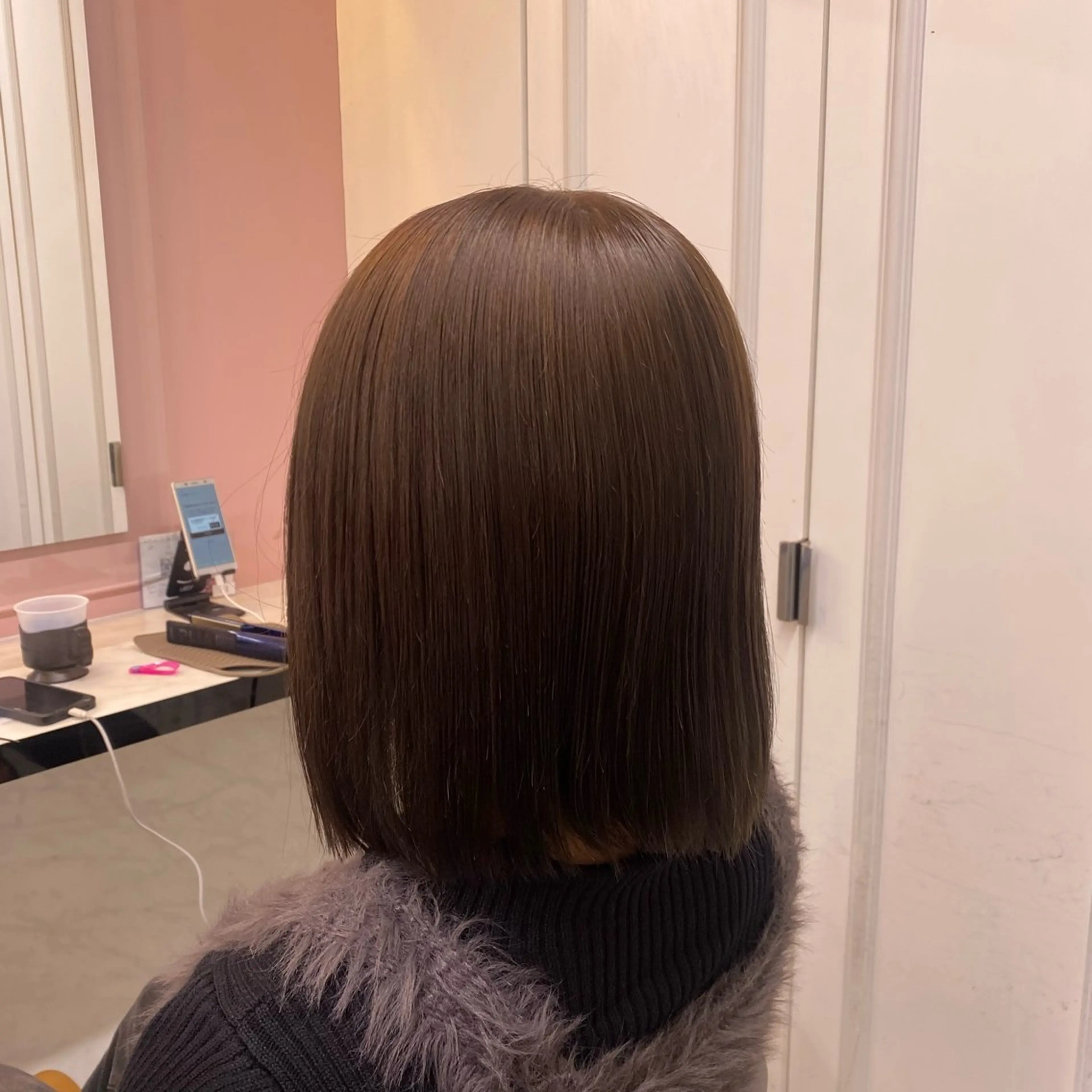 ミディアム カラー 透明感カラー カット ヘアカラー 透明感ベージュカラー 🪞上野🪞AIのヘアスタイル