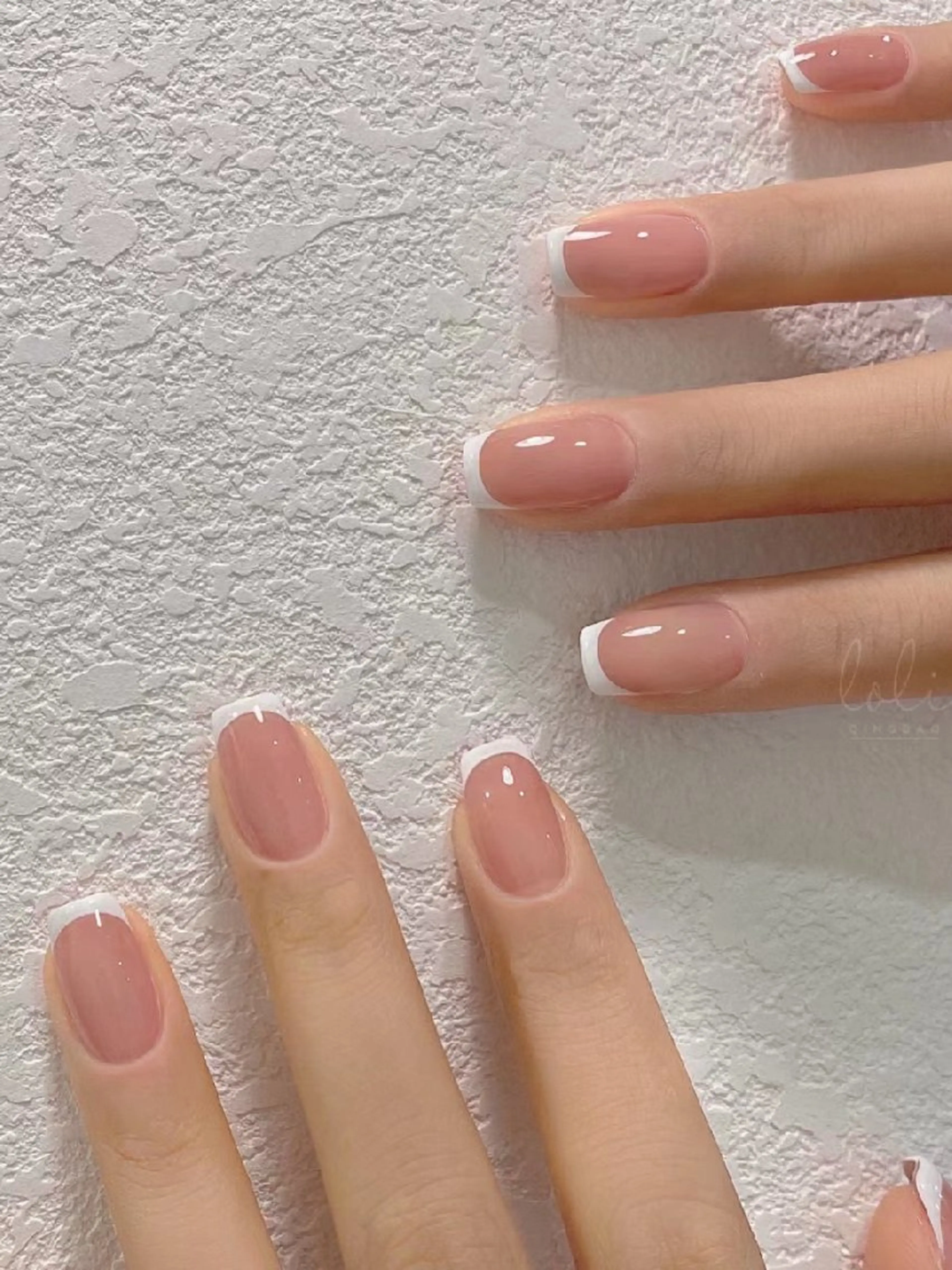 ネイル ハンドネイル ネイリストゆか💅 長さだし、深爪矯正のネイルデザイン