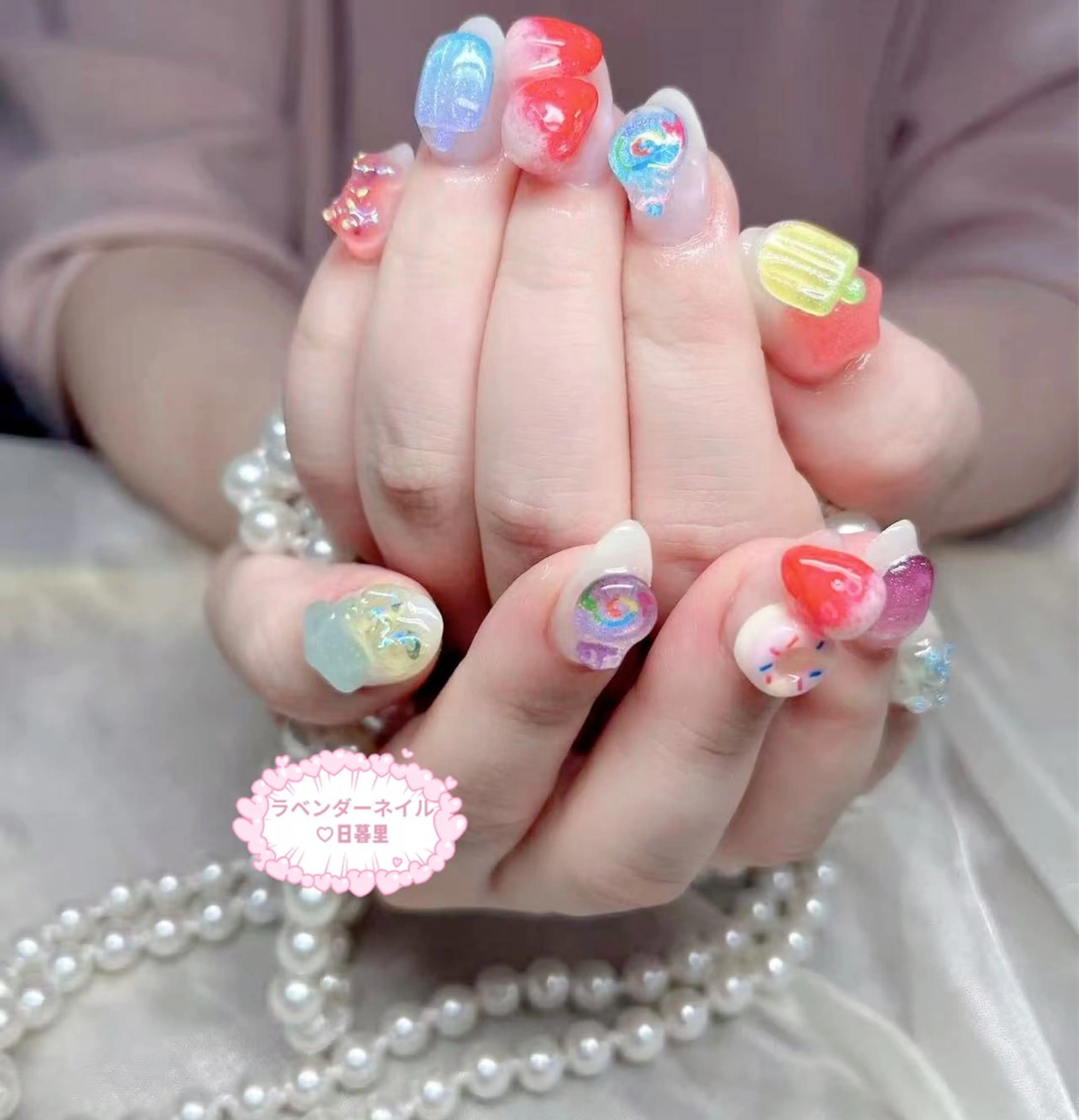 💅[HAND]複雑なアートor ★ぷっくり立体ネイル】￥9980の写真