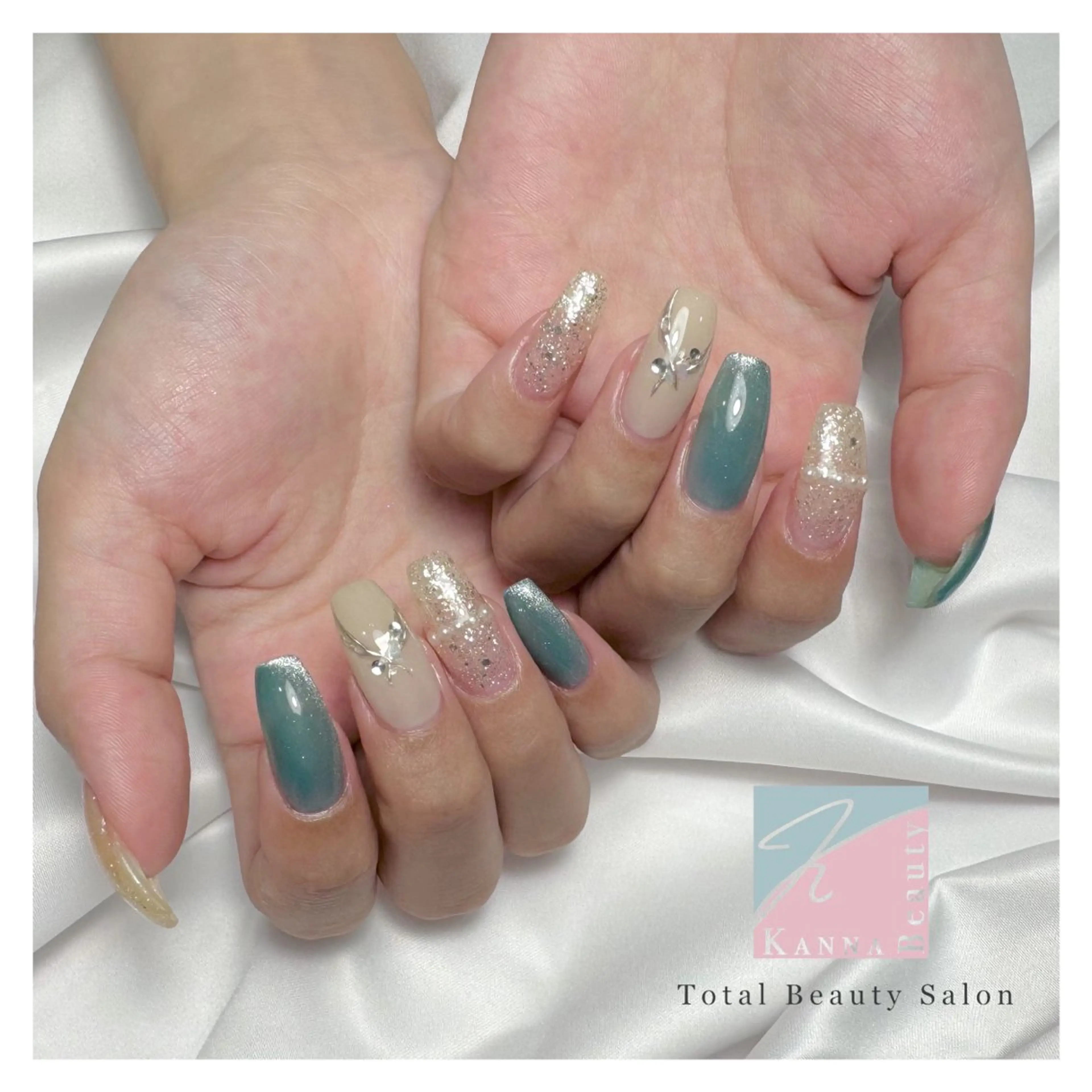 ネイル フットネイル ジェルネイル グラデーション キラキラネイル マグネットネイル ハンドネイル Kanna Yuki カンナユキのネイルデザイン