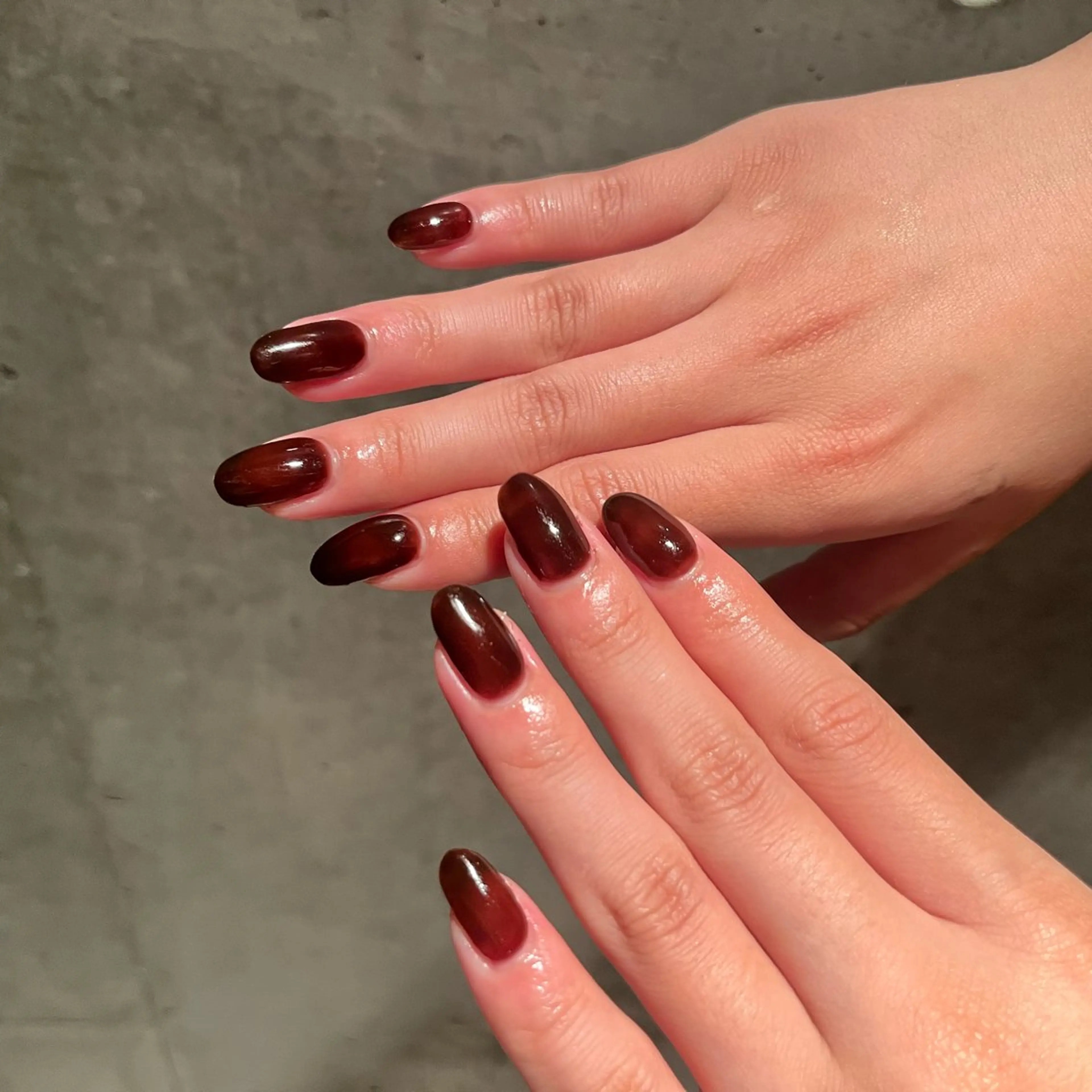 ネイル ブラウン ハンドネイル DariL Ayaのネイルデザイン