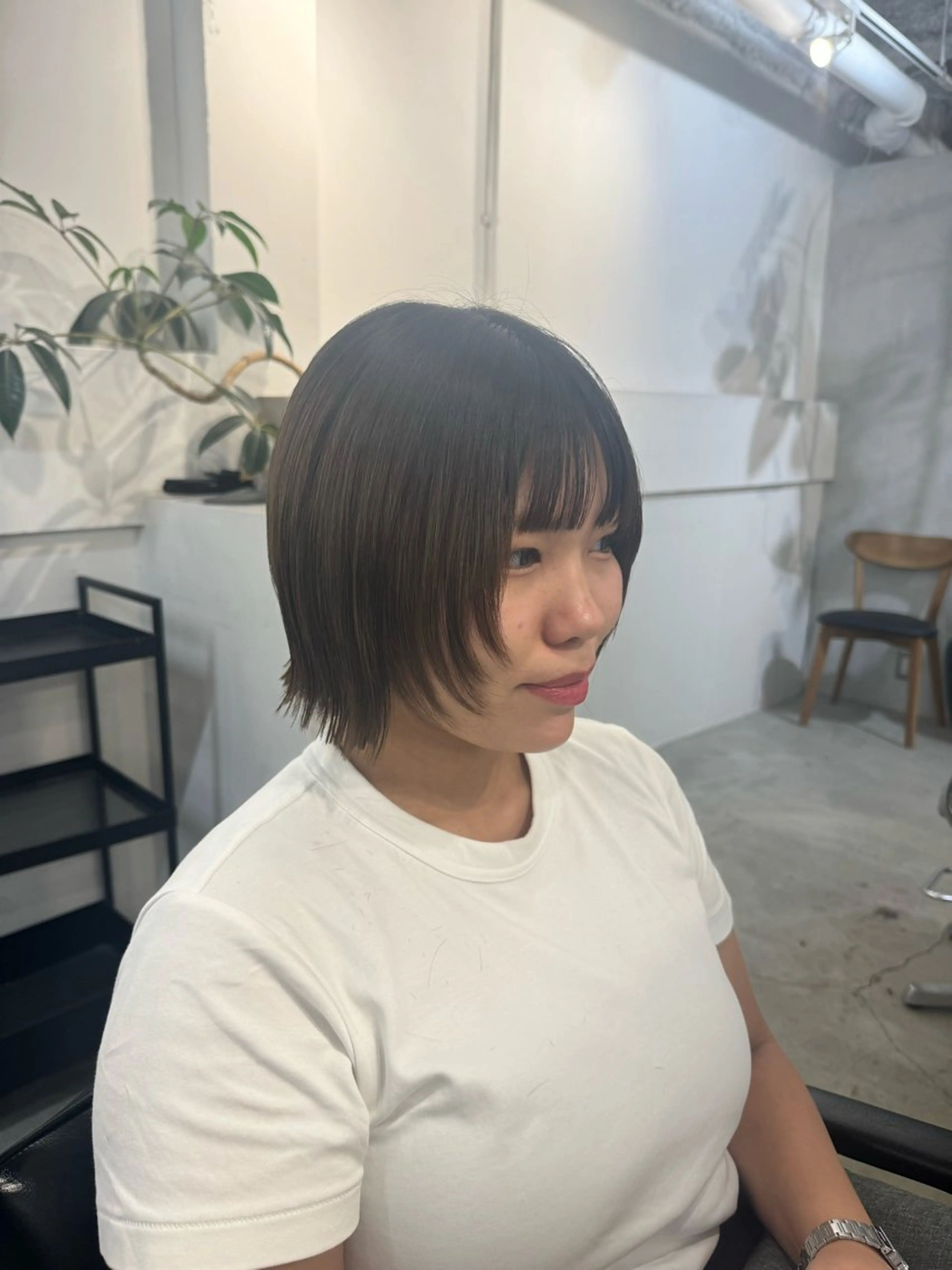 セミロング カット ヘアカラー トリートメント 顔周りcut・ご相談 =新宿しずく🇰🇷のヘアスタイル