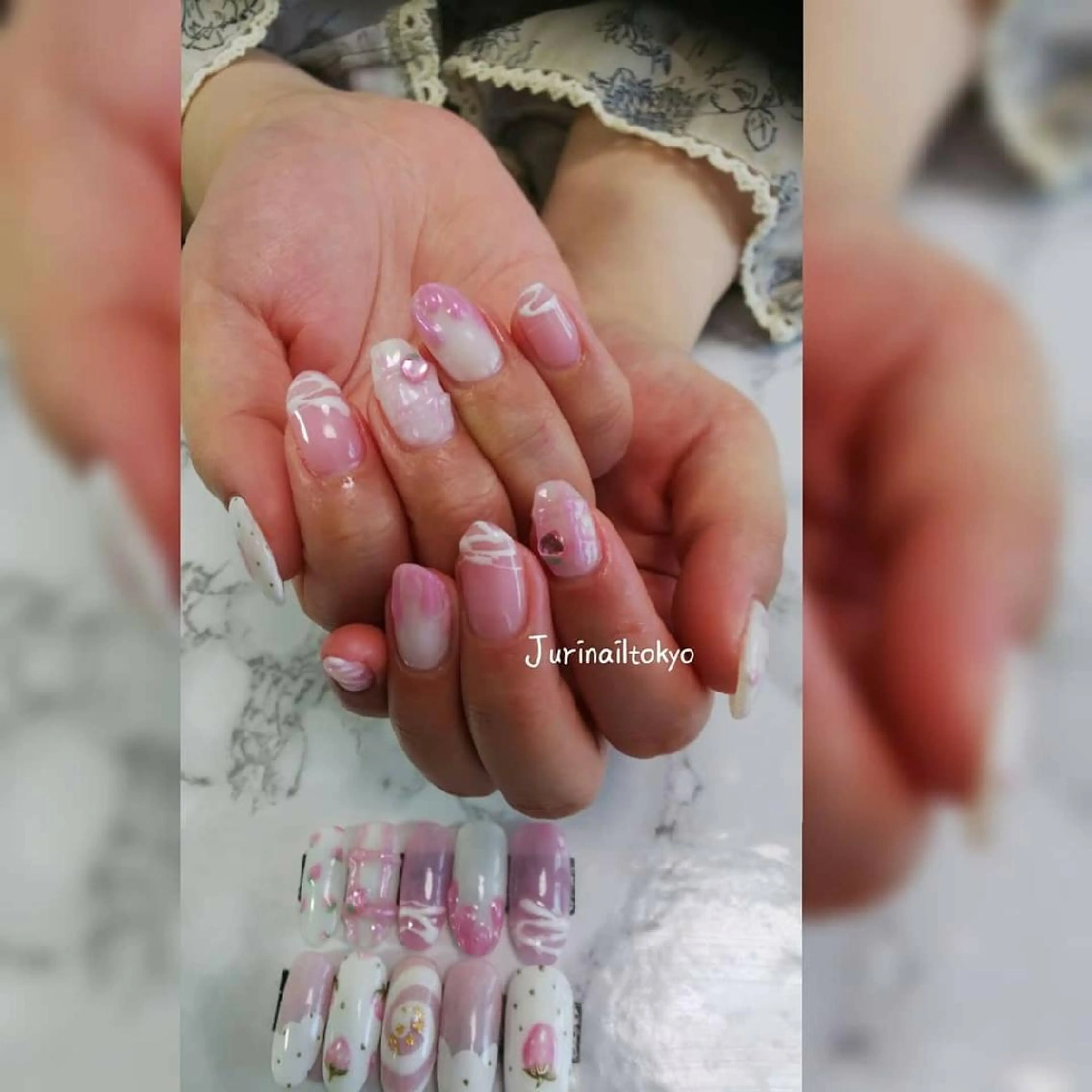 ネイル クリアネイル 韓国ネイル マグネットネイル ニュアンスネイル シンプルネイル jurinailtokyo所属・jurinail tokyoのネイルデザイン