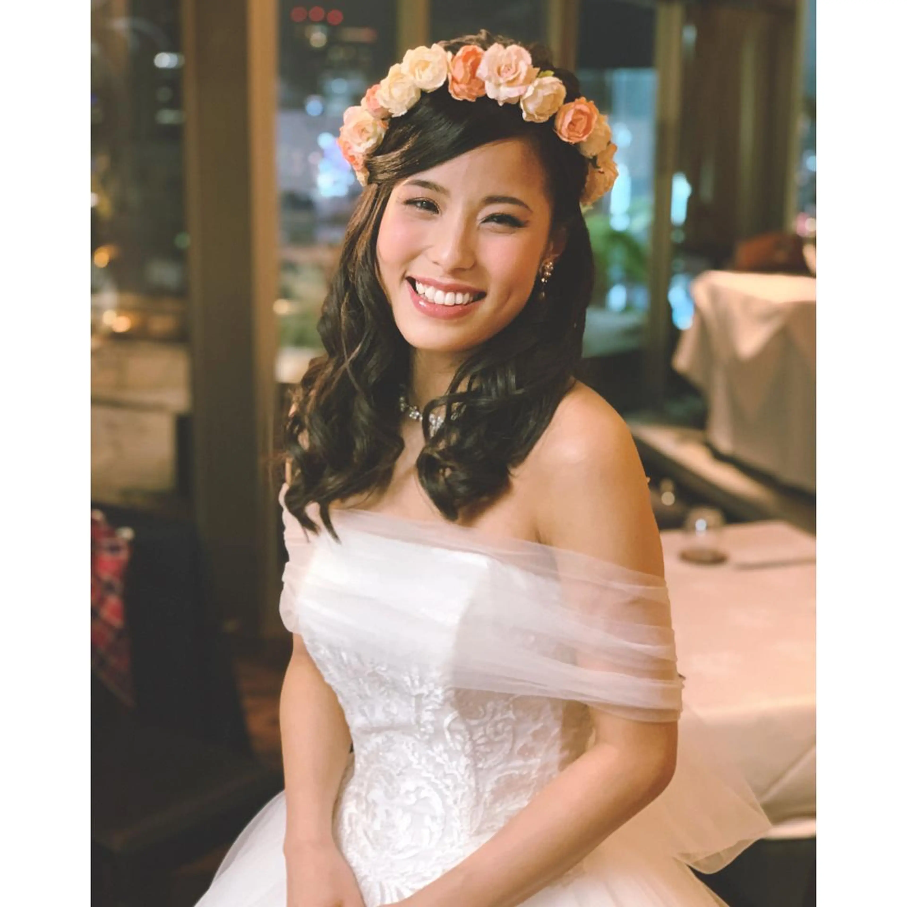 セミロング カラー ヘアアレンジ メンズ 結婚式・ブライダル ヘアセット BRAIDS💎愛子 大人ハイライト💎のヘアスタイル