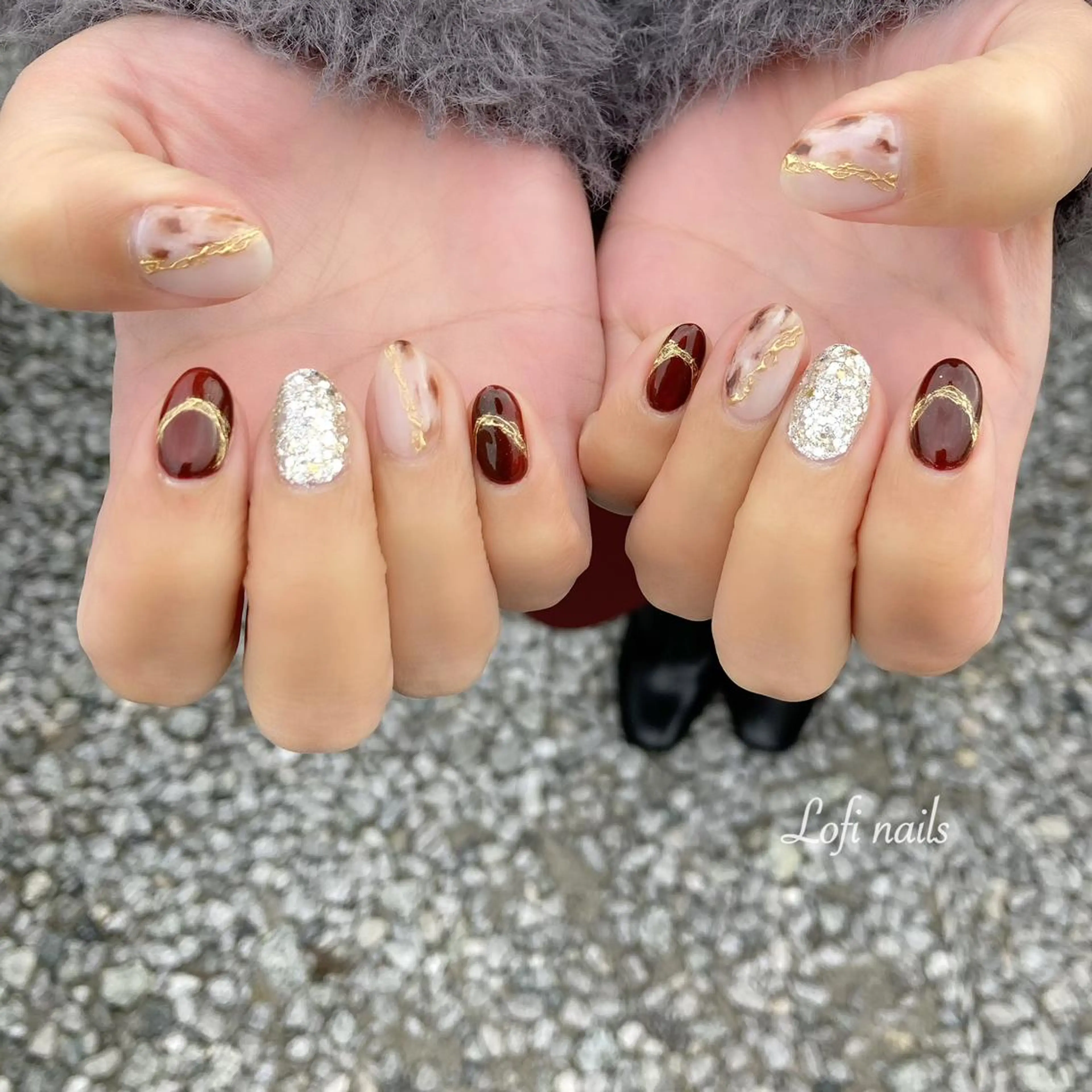 ミディアム ネイル Lofi nails ゆきこのネイルデザイン