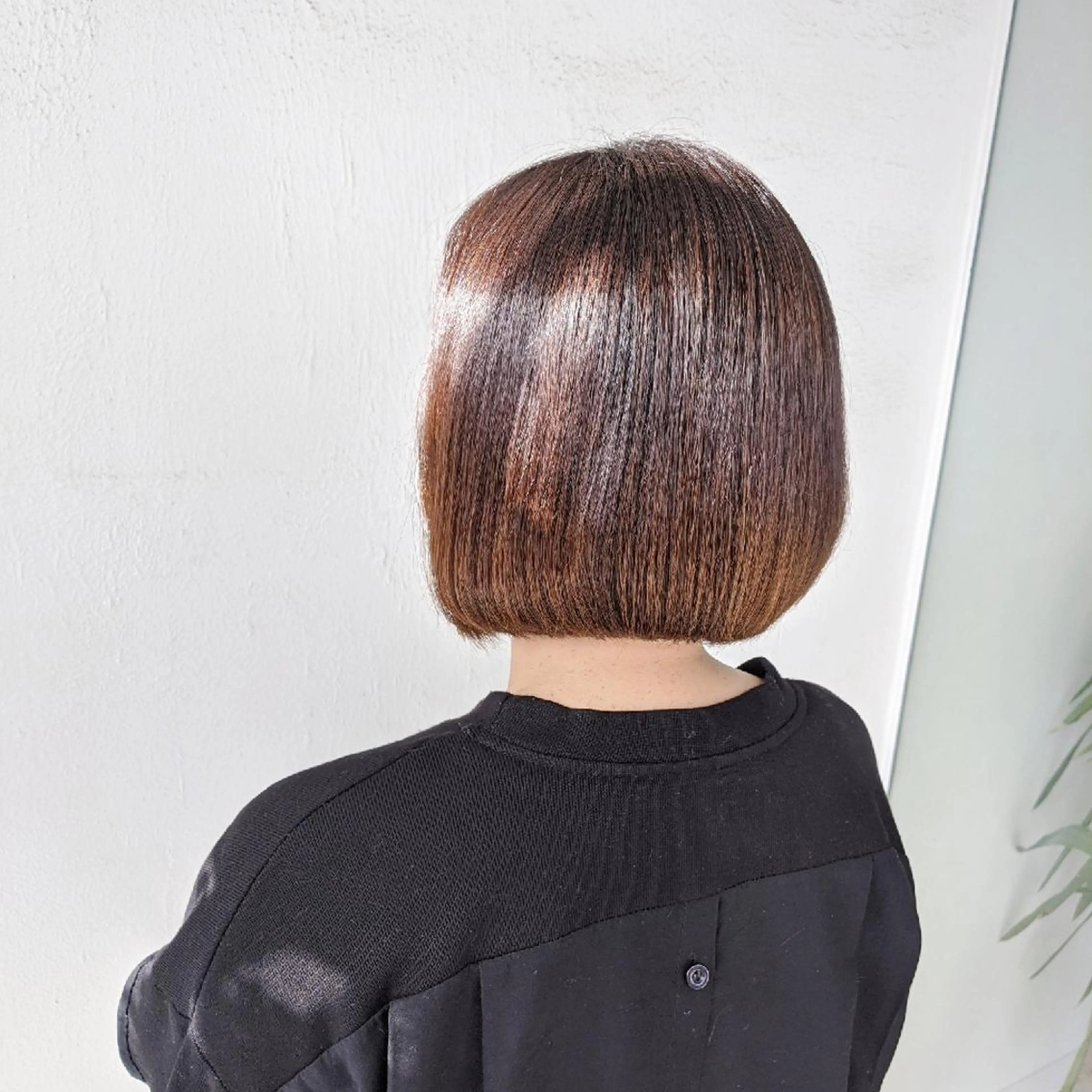 ショート カット トリートメント 浜田りほ Luxbe 博多バスターミナルのヘアスタイル