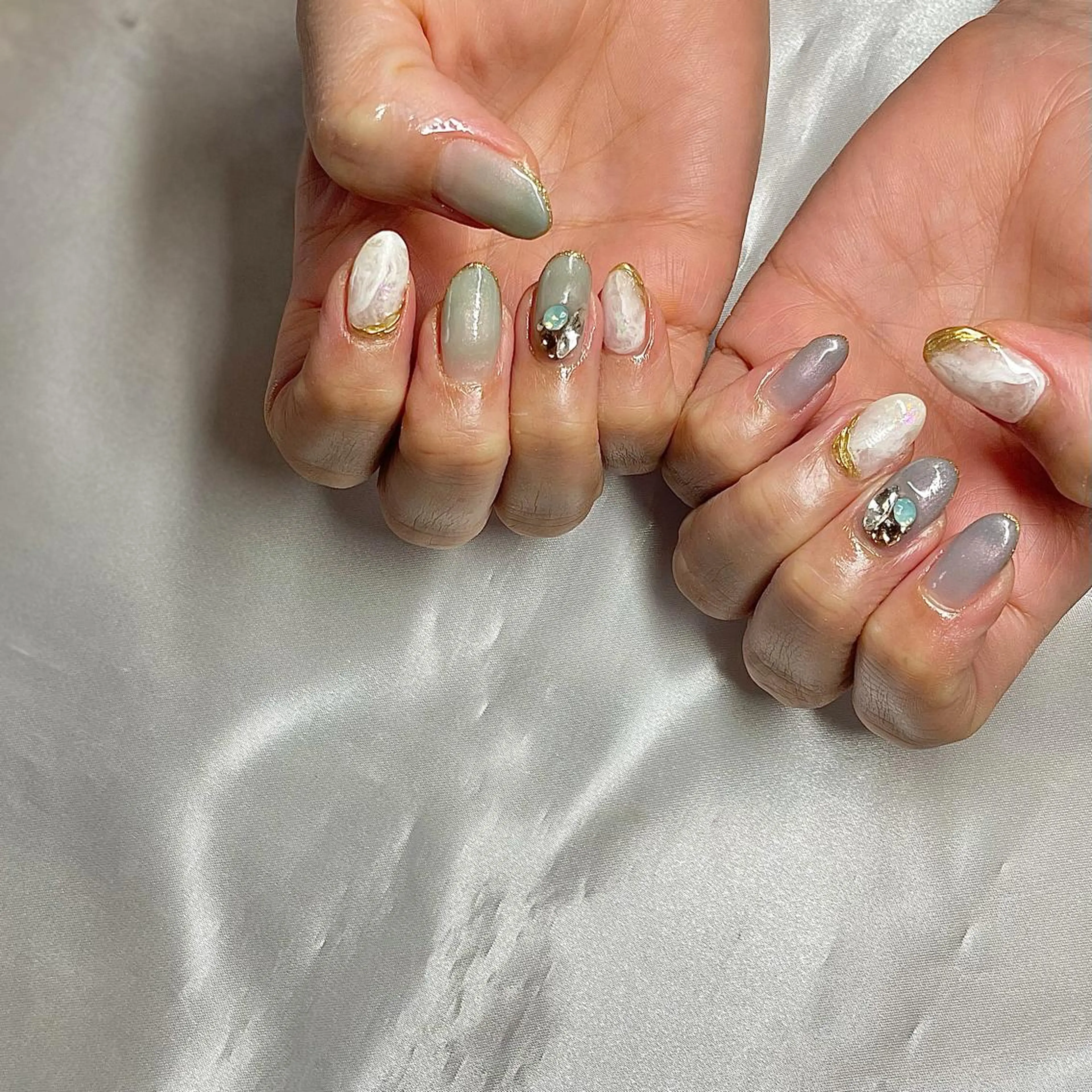 ミディアム カラー パーマ ヘアアレンジ メンズ キッズ ネイル マツエク・マツパ nail&eye Aoのマツエク・マツパデザイン
