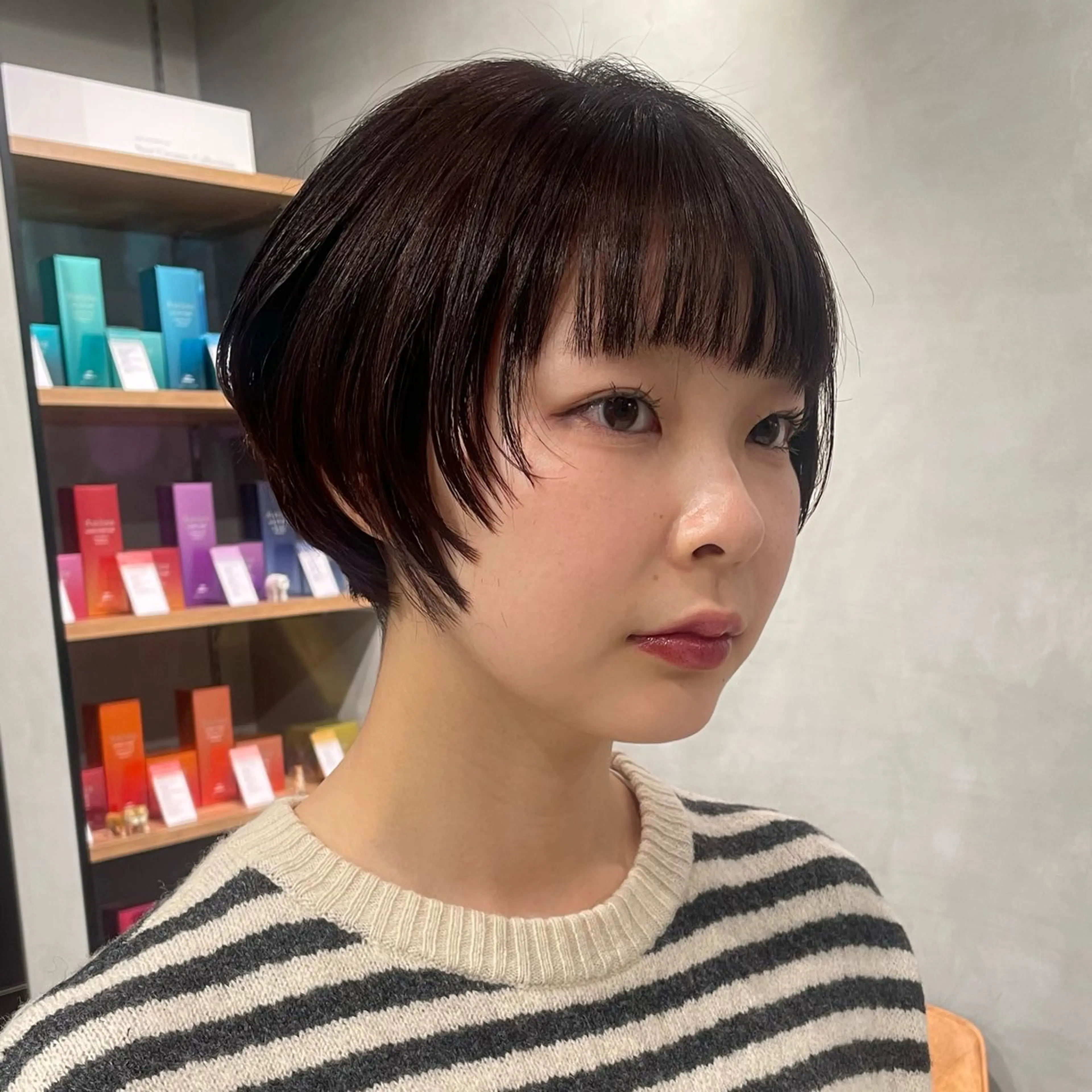 ショート カット トリートメント ヘッドスパ ヘアセット 暖色レイヤー 🥀REIRIのヘアスタイル